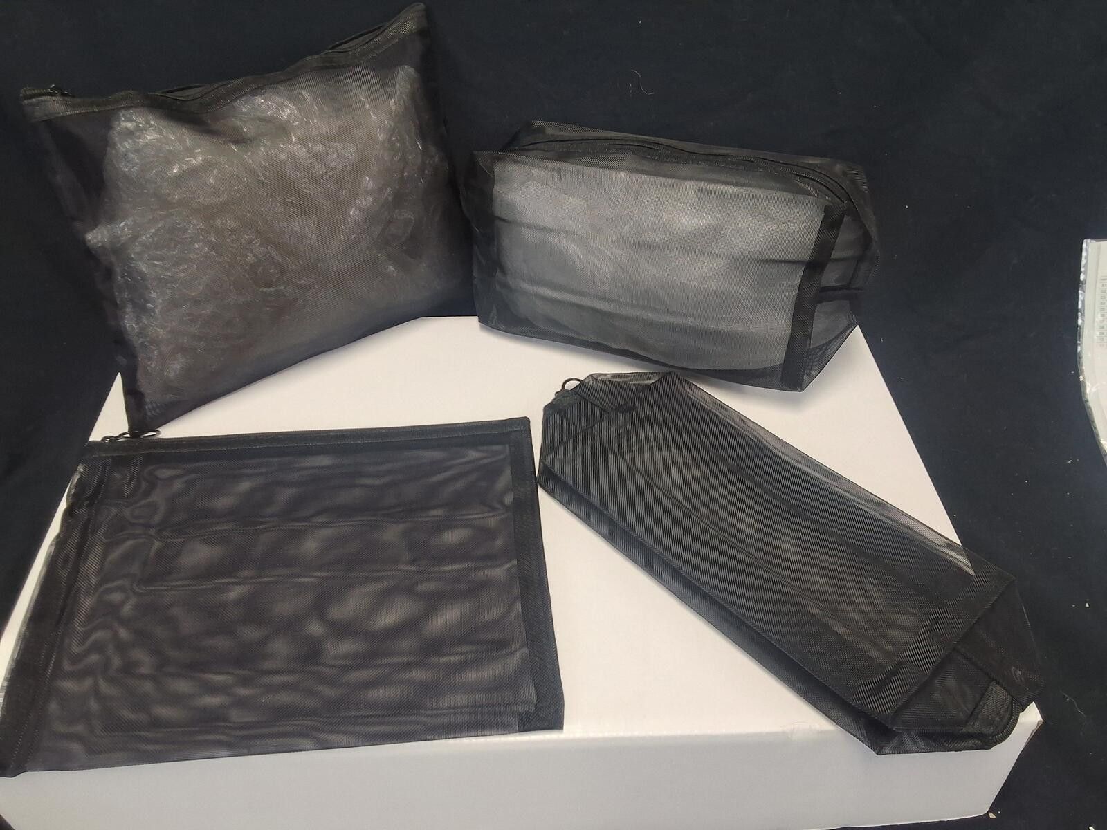 Genetic Manipulation Shinichiro Kuriya Set of 4 Black Mesh Zip Pouches - Versatile Storage Bags Size ONE SIZE - 1 Thumbnail