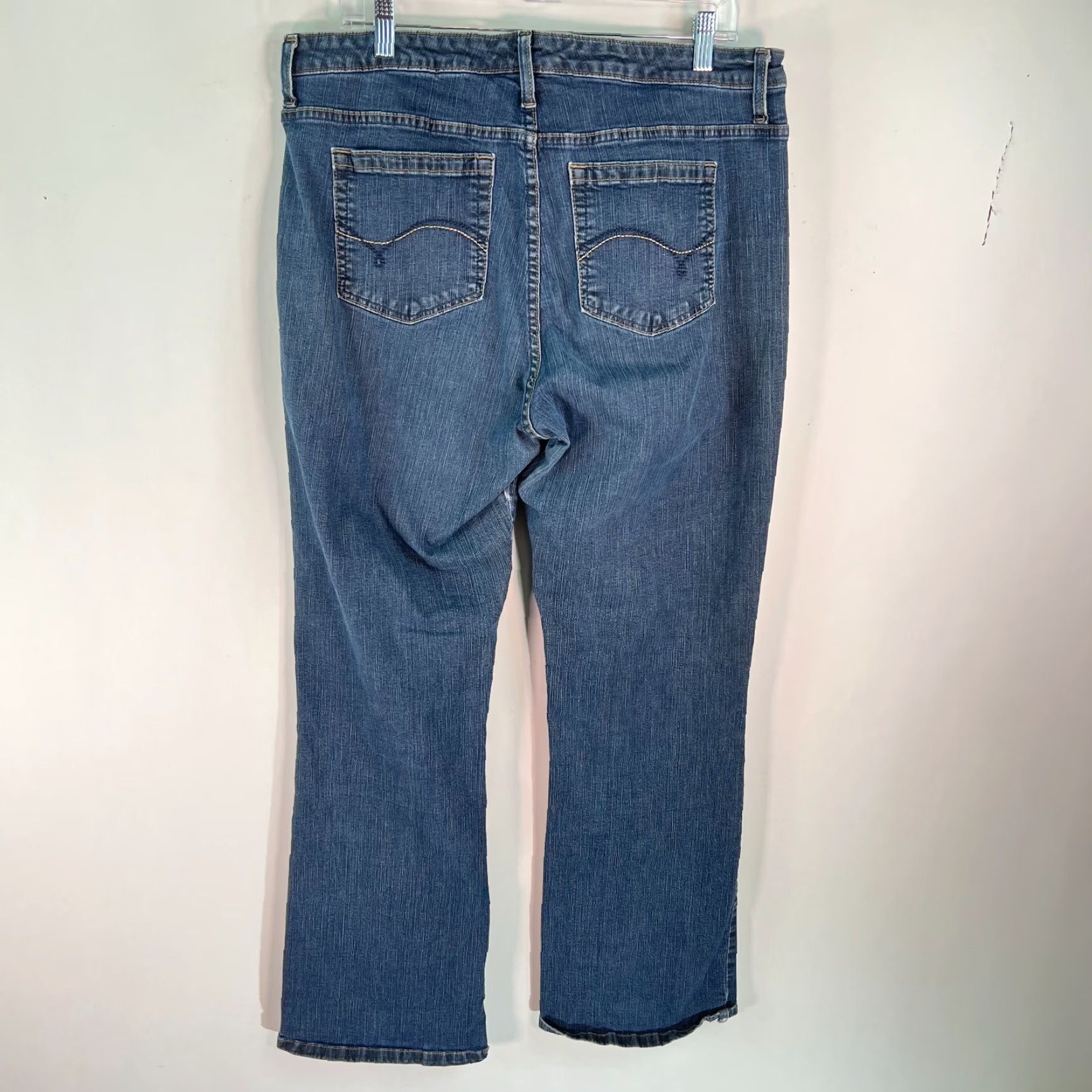 Lee Lee Womens Bootcut Jeans Blue 36X32 Denim Flat Front Lower On The Waist 5-Pocket Design Stretch Pockets Button Closure Vintage No Size 25" / US 0 / IT 36 - 2 Thumbnail
