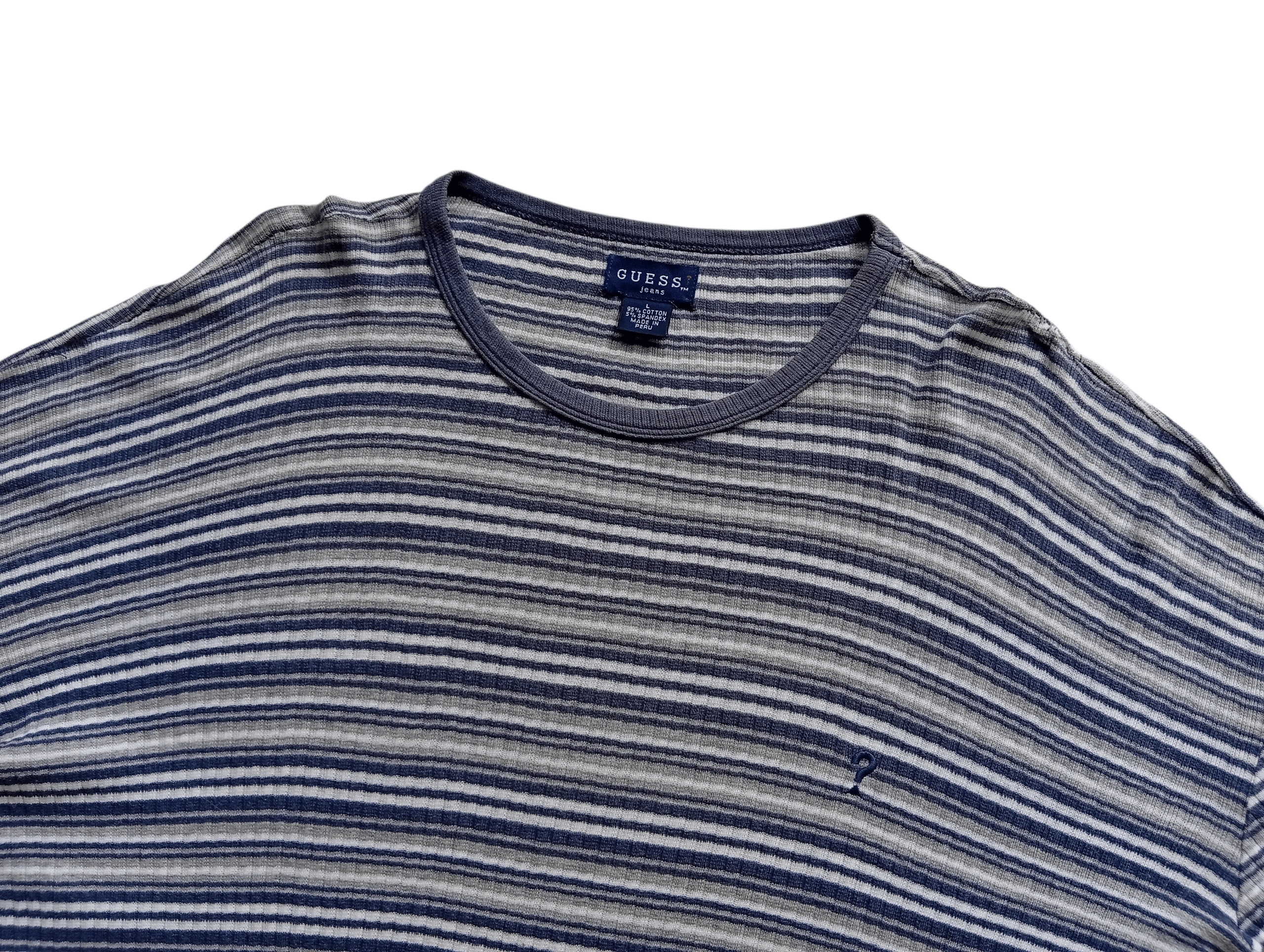 Vintage Vintage Guess ? stripe knit tshirt Size US L / EU 52-54 / 3 - 2 Thumbnail