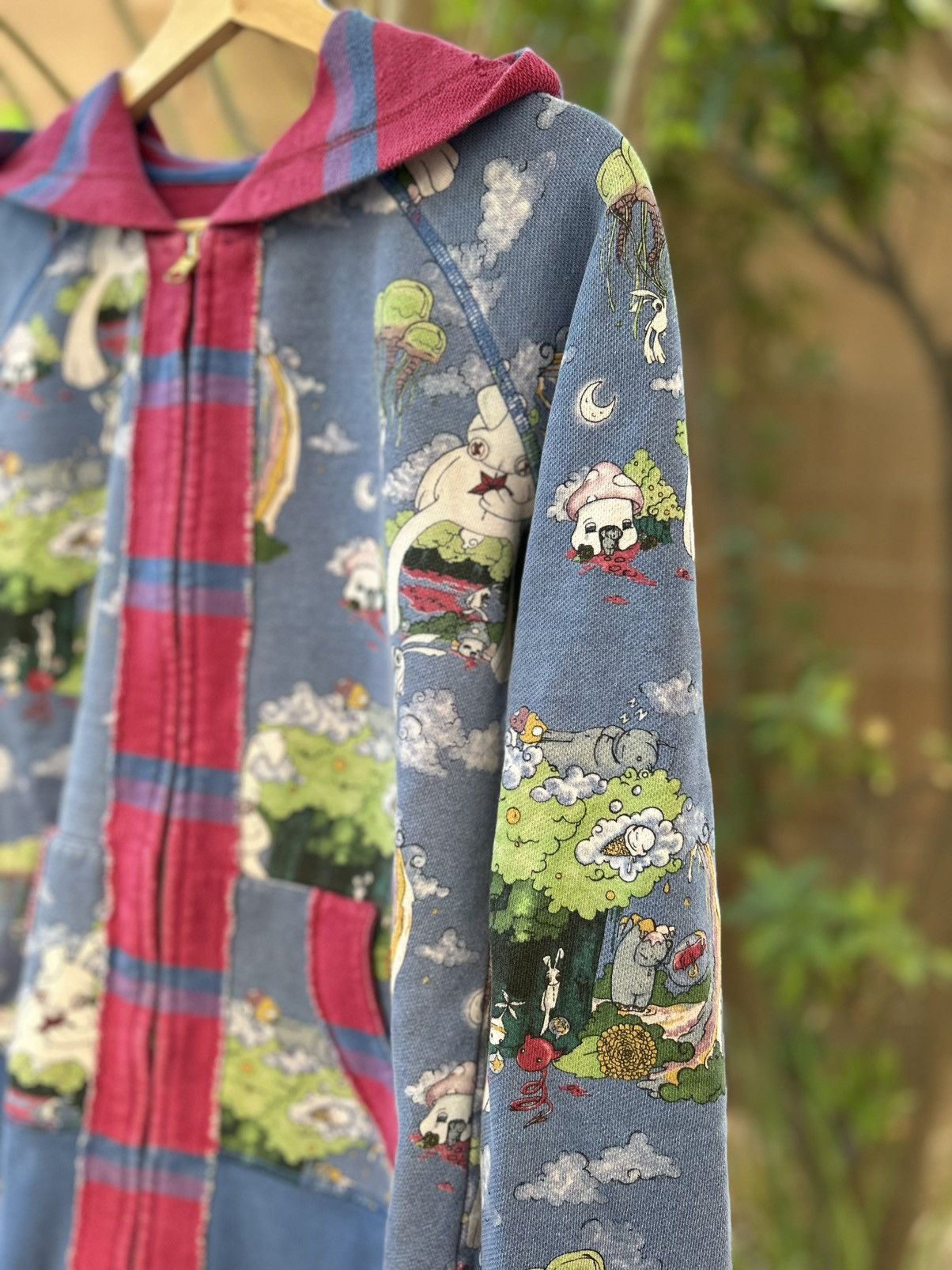Japanese Brand Vintage Psychedelic Alt Bunny Zip Up Size S / US 4 / IT 40 - 4 Thumbnail