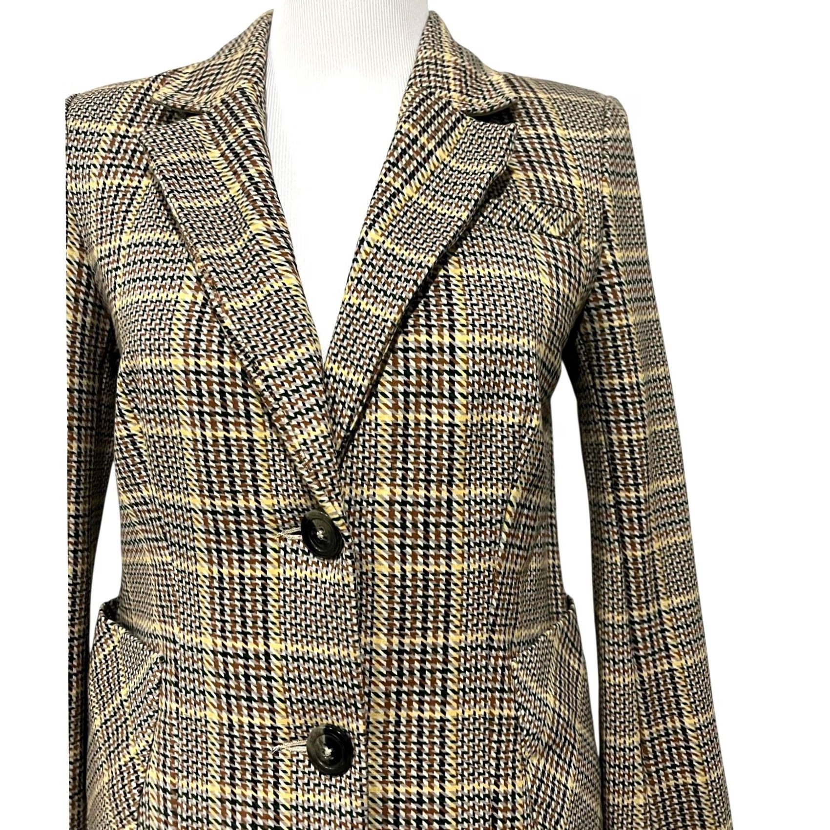 Vintage Cabi Skirt Suit Set Houndstooth Buttons Skirt & Jacket Pastime Preppy Size M 2 Piece Women Vintage No- Longer considered Size 32" / US 10 / IT 46 - 5 Thumbnail