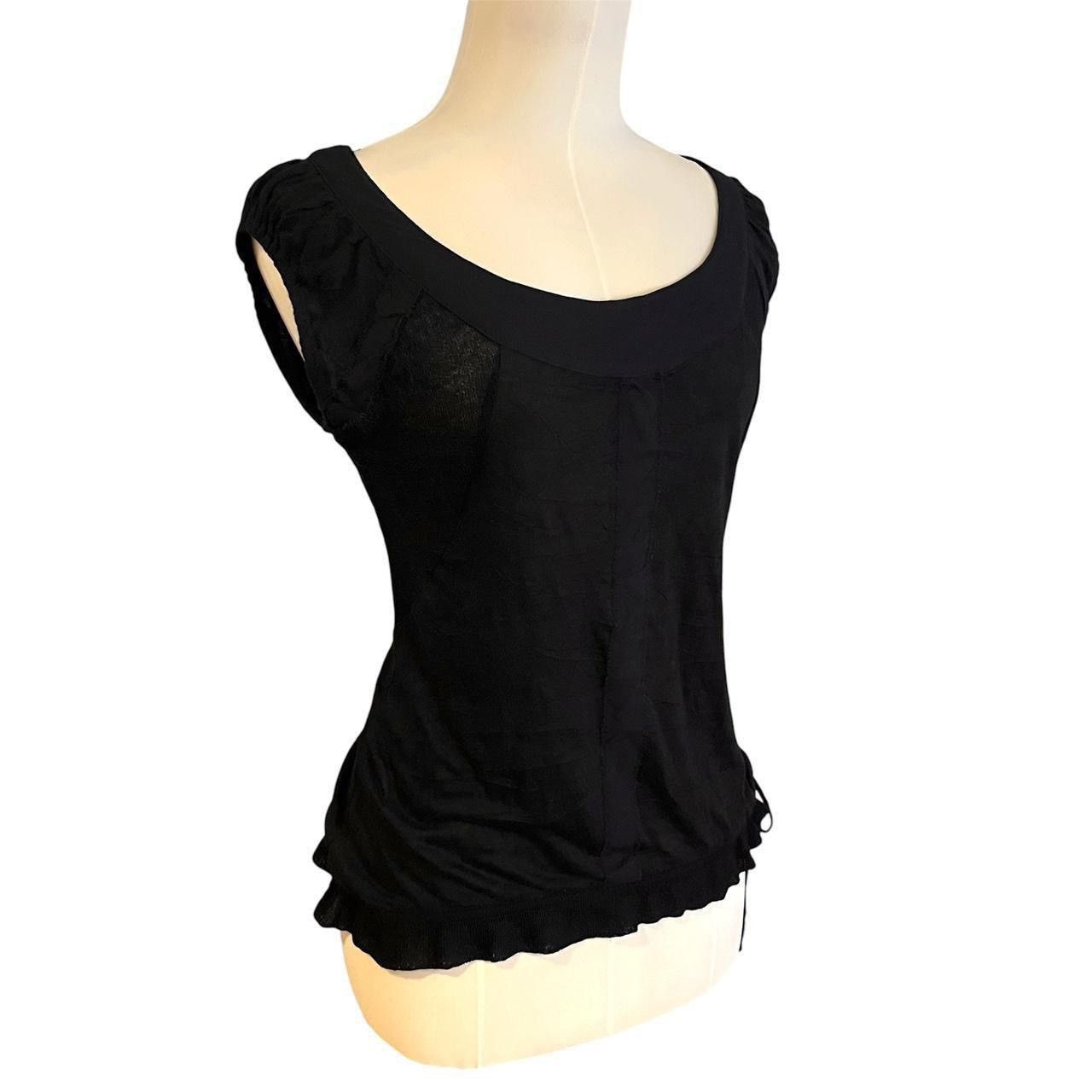 Other Vintage y2k whimsygoth Le Coeur Blanc sheer black top Size S / US 4 / IT 40 - 2 Thumbnail