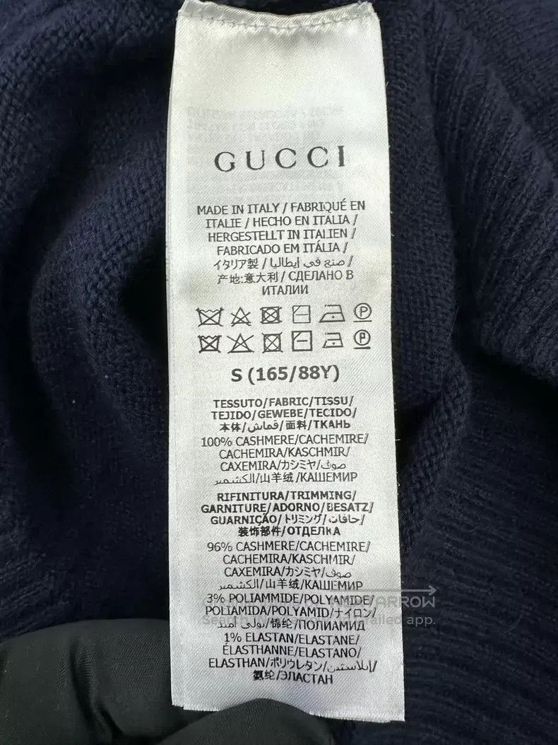 Gucci Gucci Dark blue cashmere gold buckle chain knitted short s Size S / US 4 / IT 40 - 4 Thumbnail