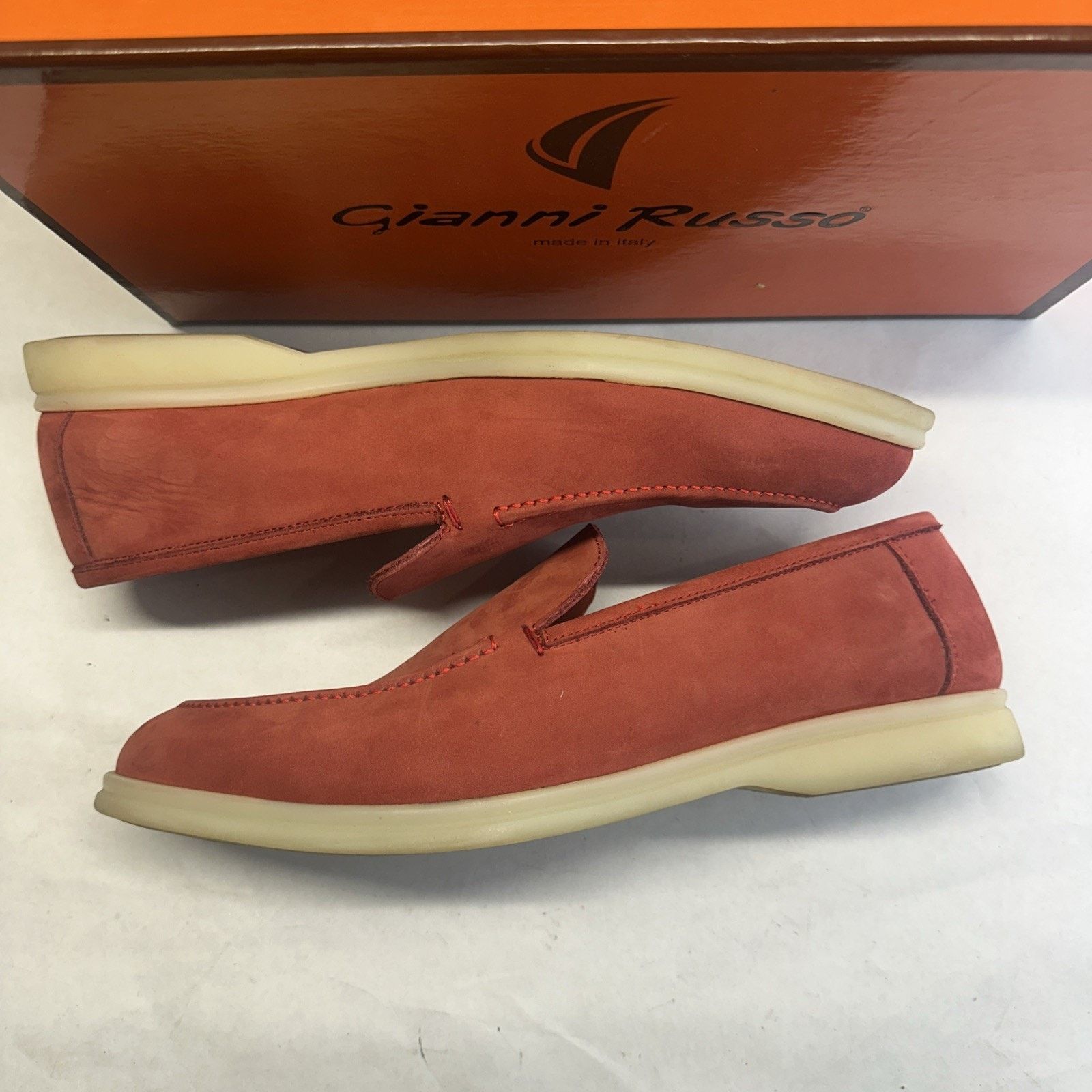 & Other Stories Men's Gianni Russo maroon Leather loafers Size 44 US 11 I Size US 11 / EU 44 - 8 Thumbnail