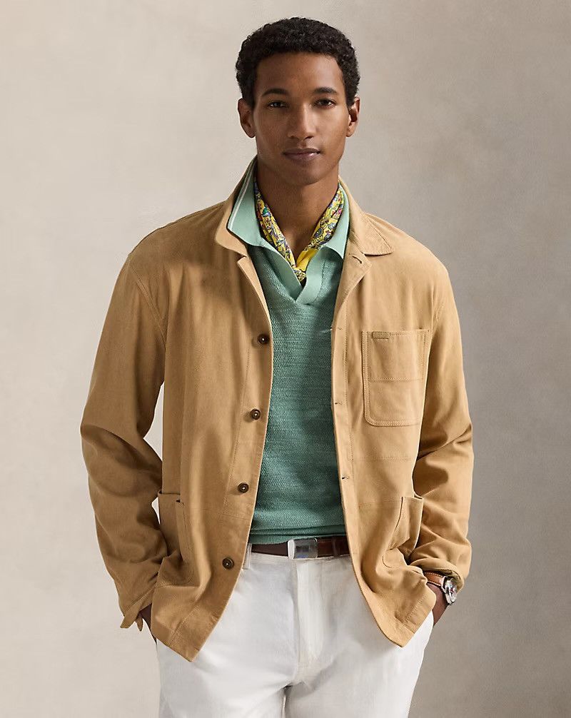 Polo Ralph Lauren Polo Ralph Lauren Leather Suede Utility Jacket Tan Size XL Size US XL / EU 56 / 4 - 3 Thumbnail