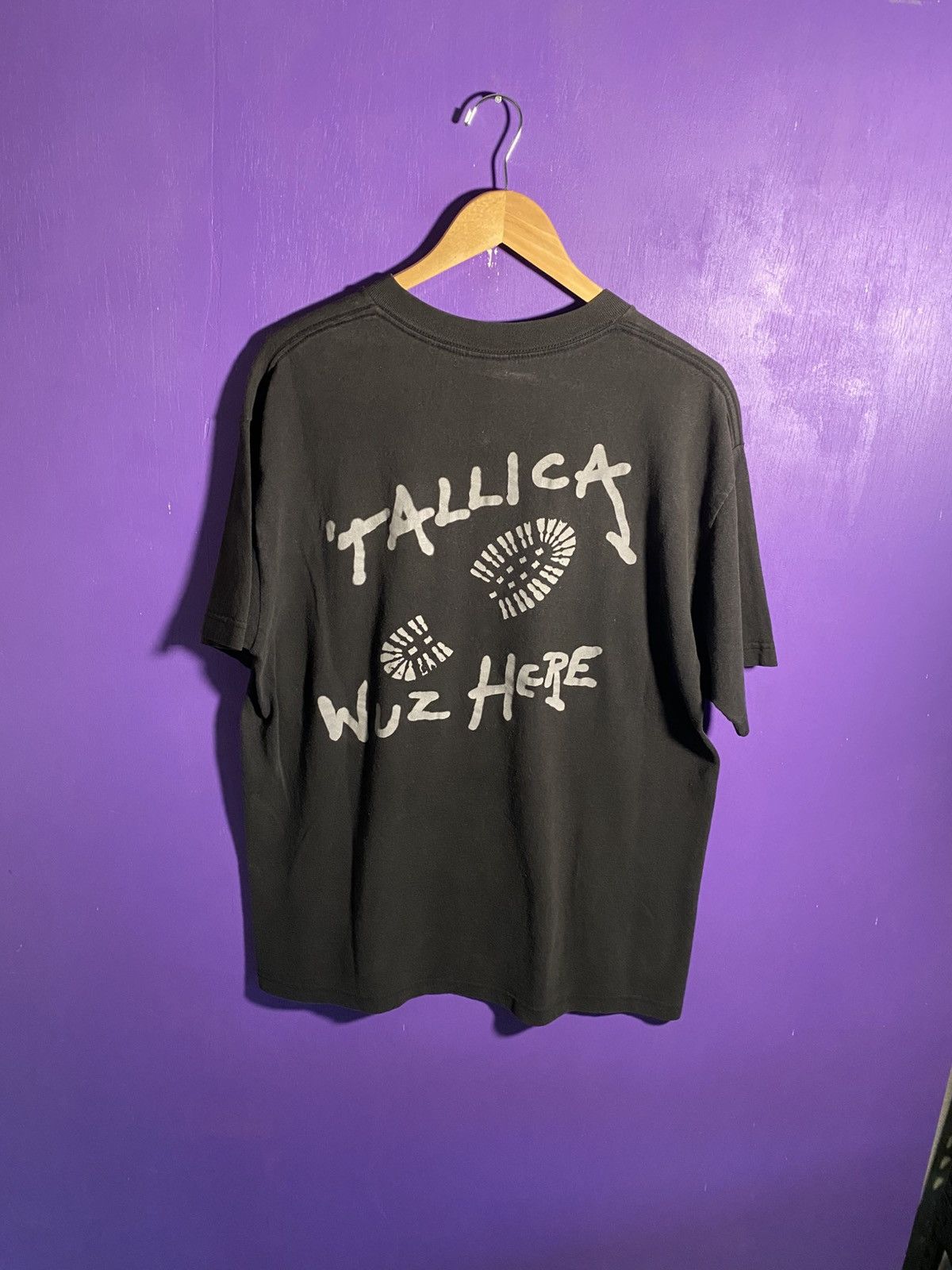 Band Tees Vintage 90s Metallica waz here faded tour tee Size US L / EU 52-54 / 3 - 2 Thumbnail