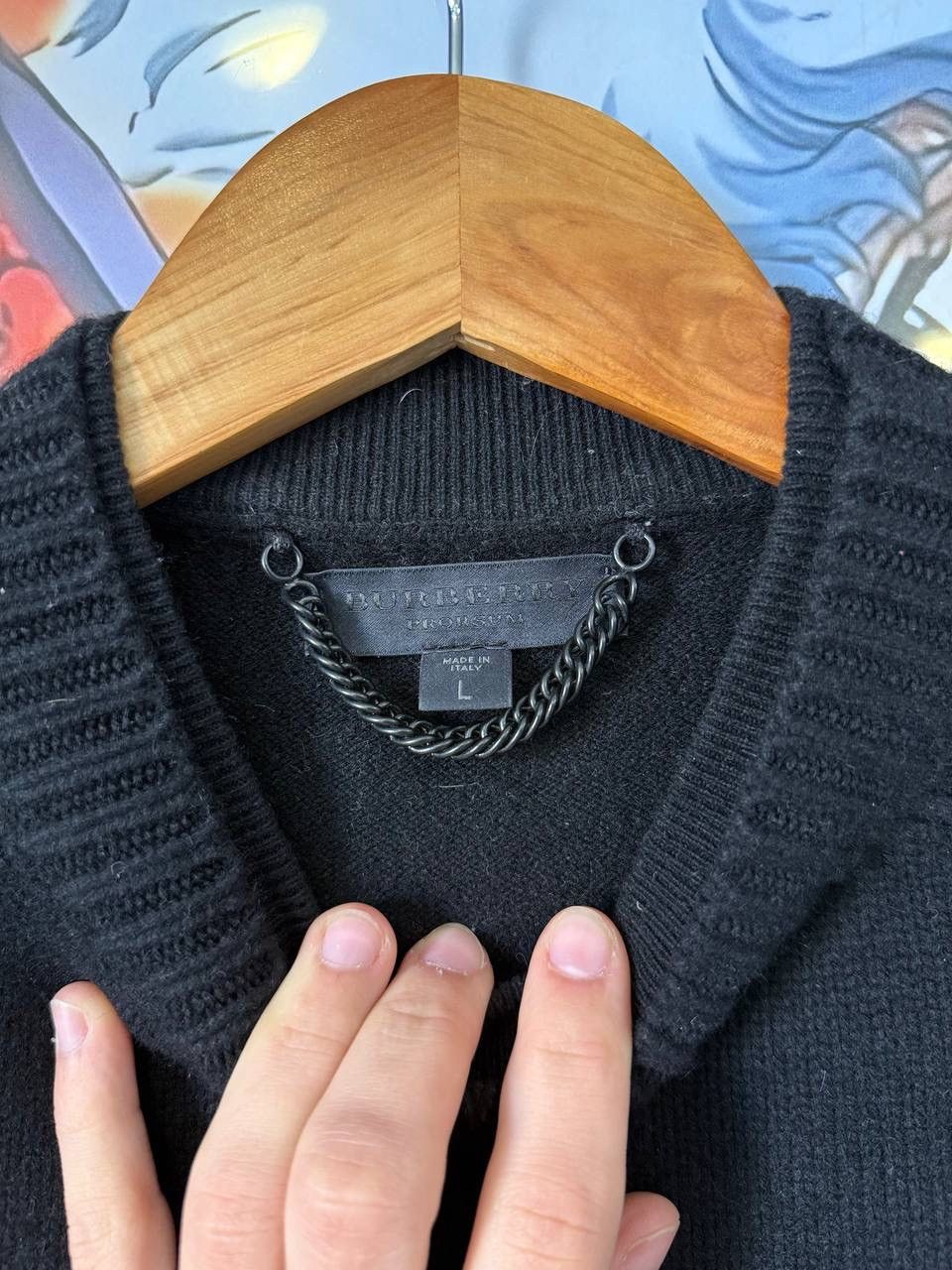 Burberry Vintage Burberrys Wool Knit Sweater Size L / US 10 / IT 46 - 3 Thumbnail