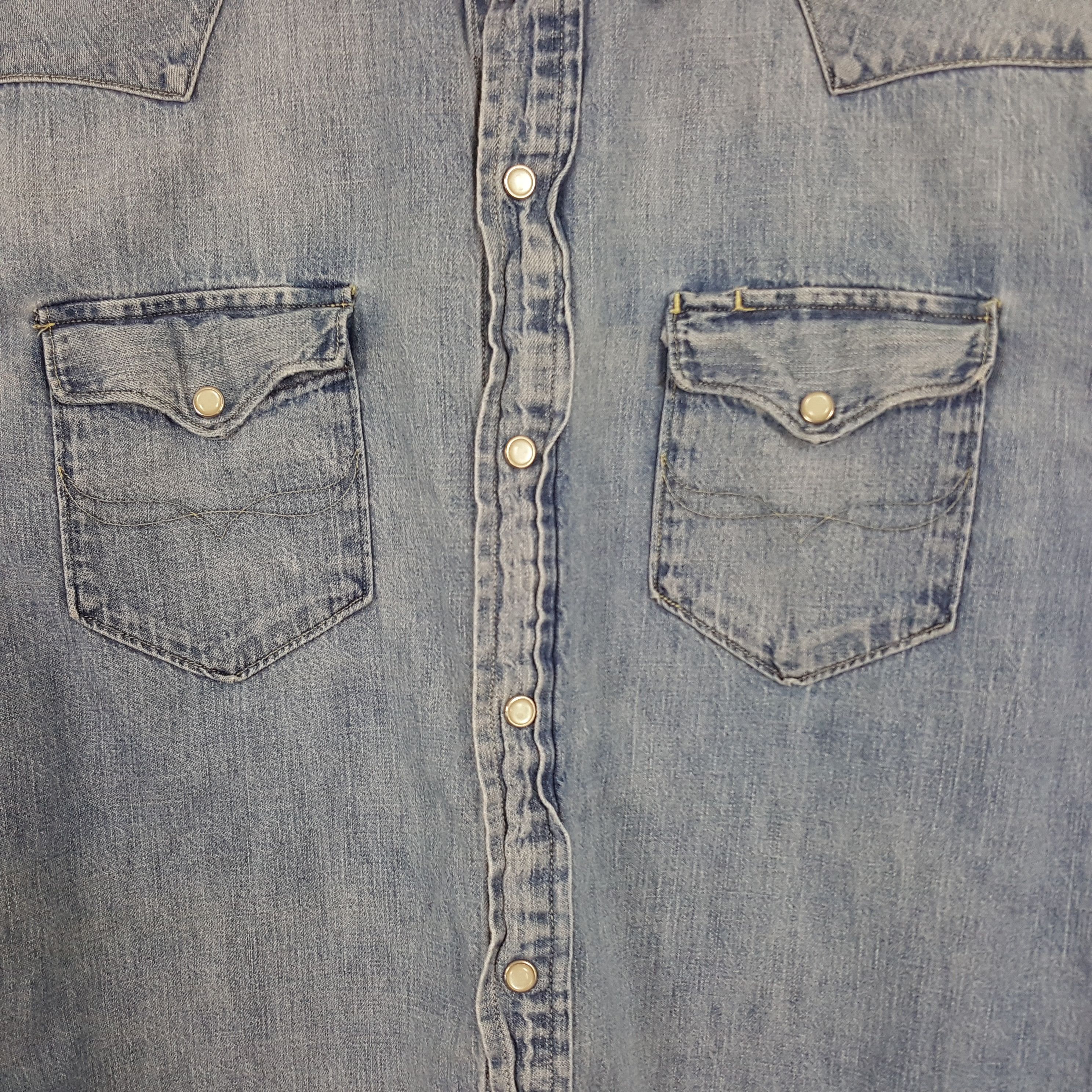 Polo Ralph Lauren × Vintage Vintage Polo Ralph Lauren American Brand Denim Shirt Size US XXL / EU 58 / 5 - 2 Thumbnail