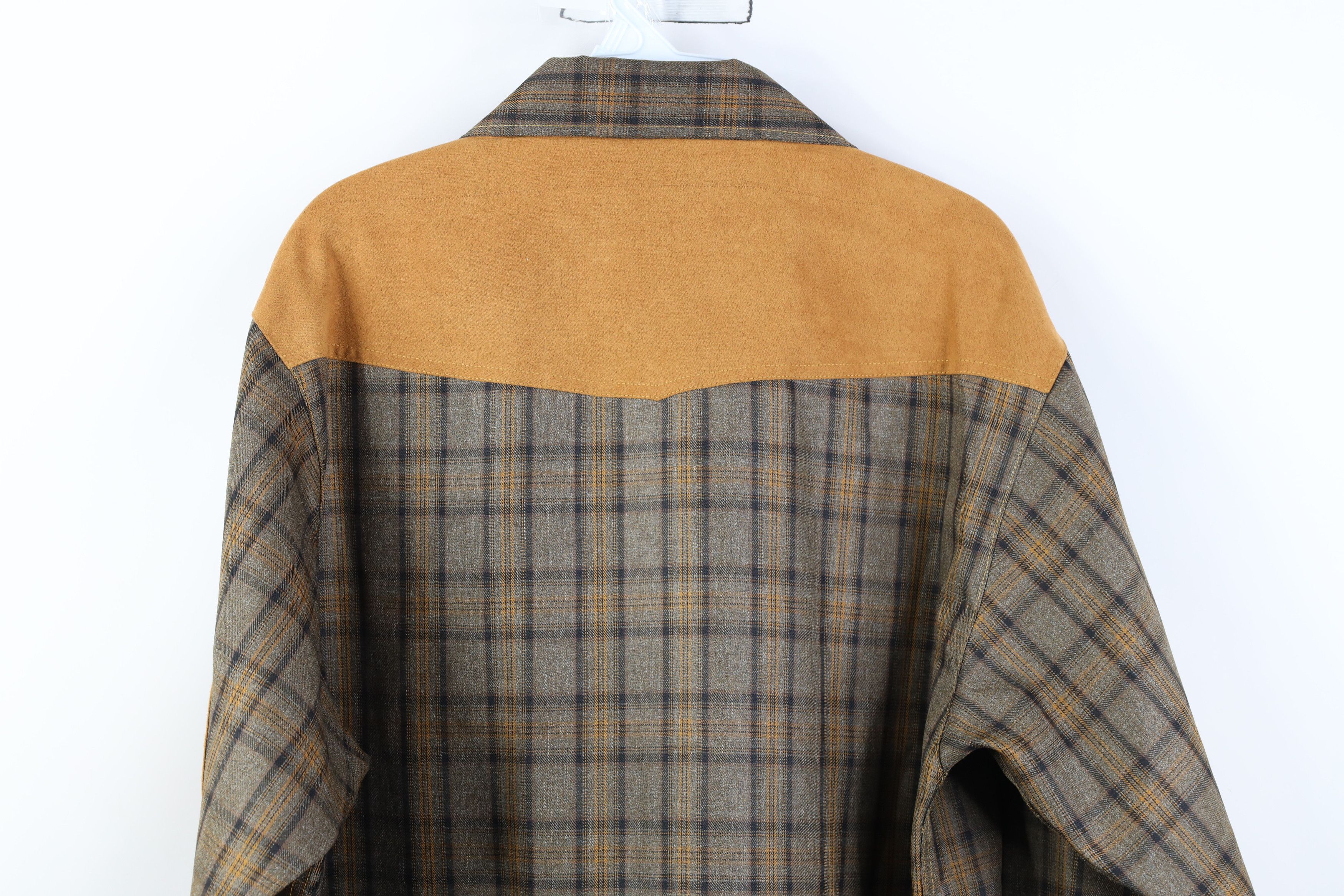 Vintage Vintage 90s Streetwear Rodeo Cowboy Button Shirt Brown Plaid Size US M / EU 48-50 / 2 - 15 Thumbnail