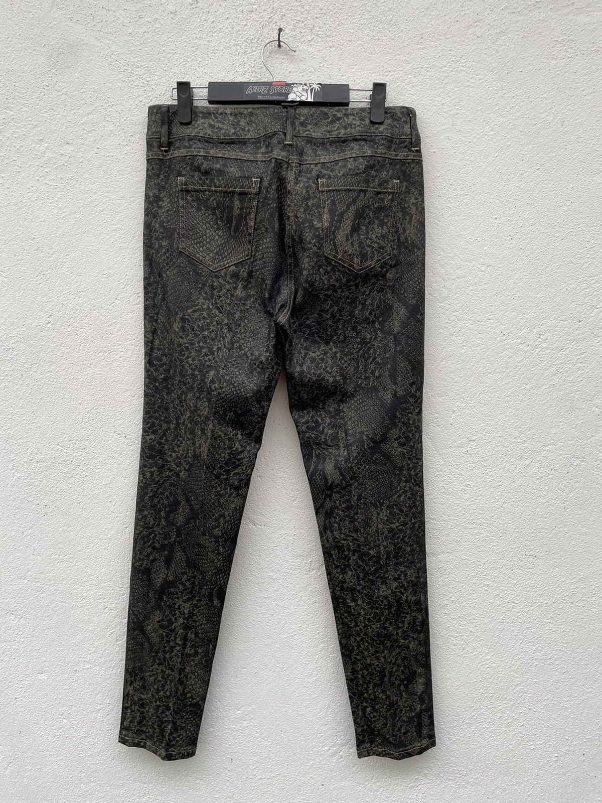 George Vintage Georges Rech Paris Snake Skin Skinny Jeans Size 32" / US 10 / IT 46 - 5 Thumbnail