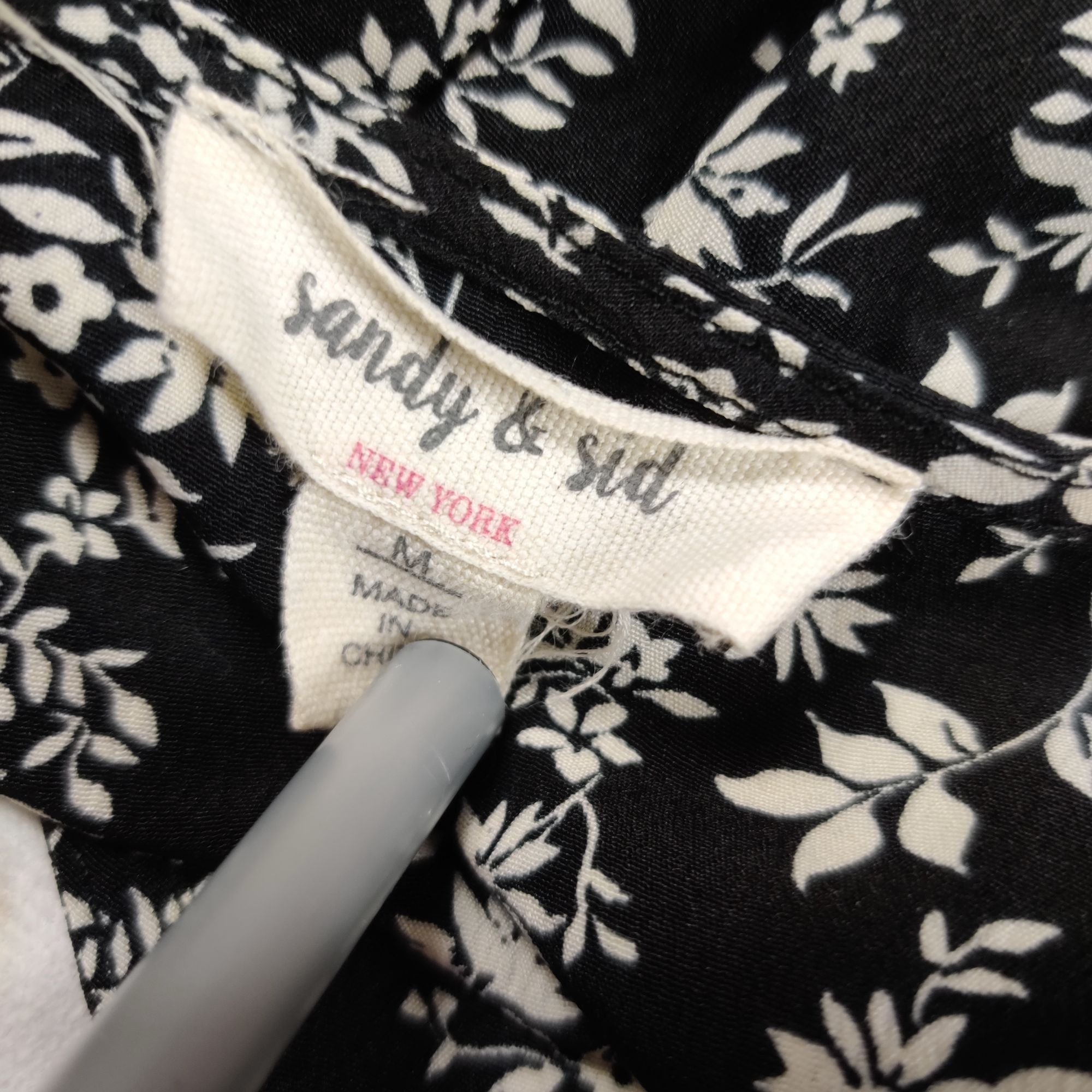 Other Sandy & Sid Floral Fairy Grunge Top M Black Button Up Whimsy Size M / US 6-8 / IT 42-44 - 3 Thumbnail
