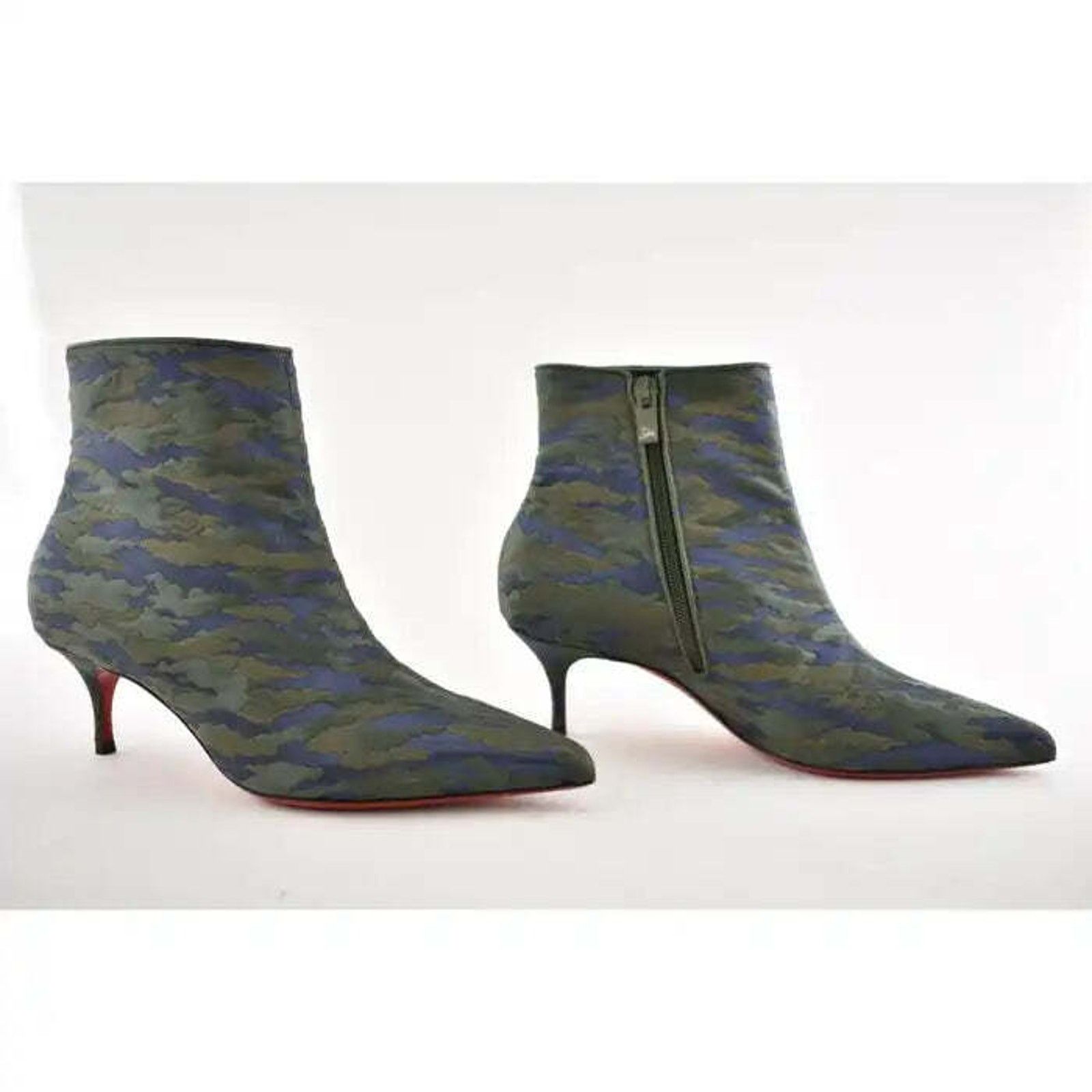Christian Louboutin Christian Louboutin So Kate Booty 55 Green Blue Camouloubi Size US 6.5 / IT 36.5 - 3 Thumbnail