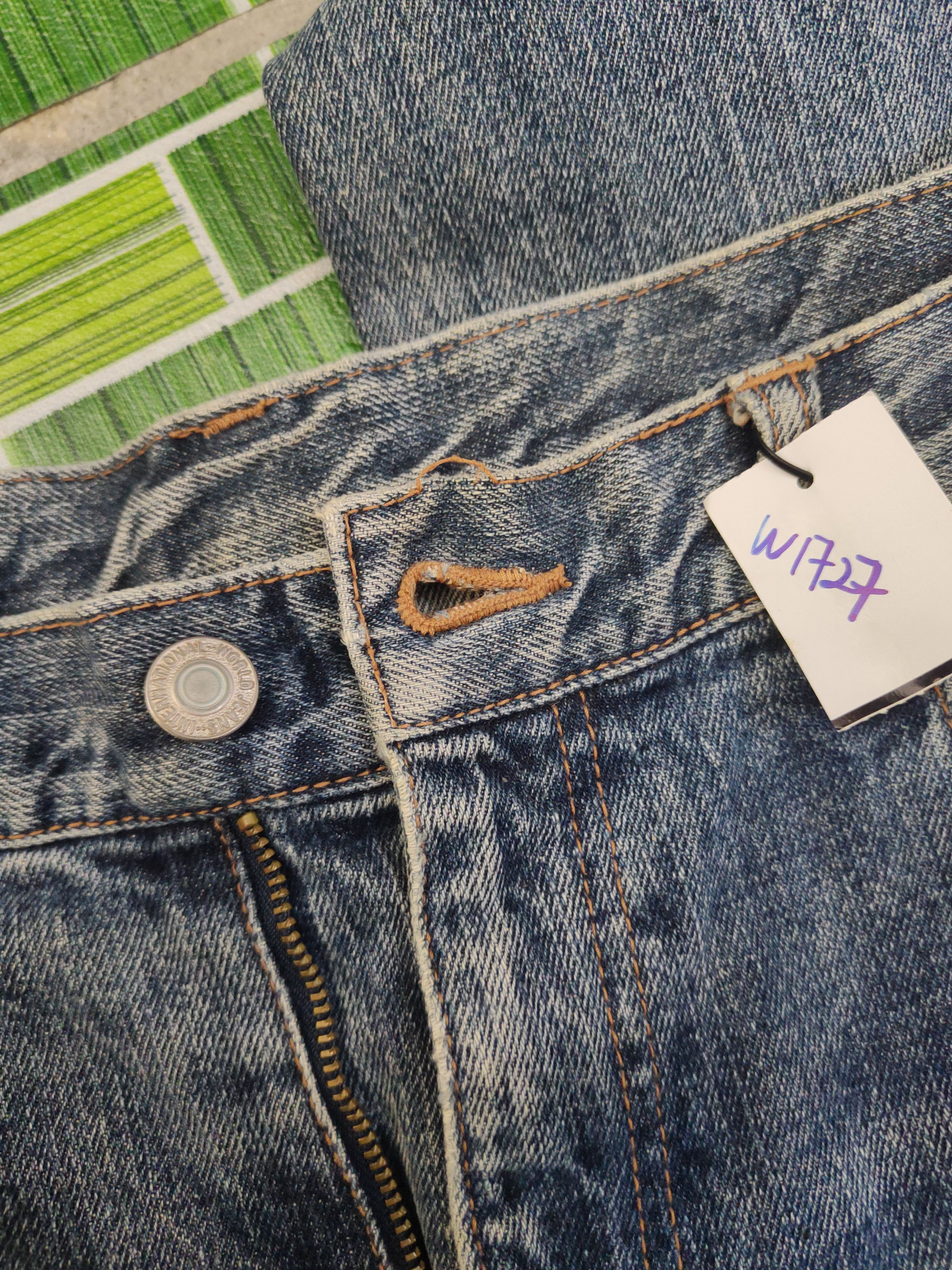Japanese Brand Famock Blue Distressed Ripped denim Jeans #W1727 Size US 33 - 15 Thumbnail