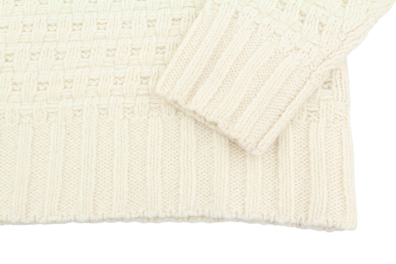 Gant CHUNKY TEXTURE TURTLENECK M Cream Wool Blend Jumper 87247 Size US M / EU 48-50 / 2 - 6 Thumbnail