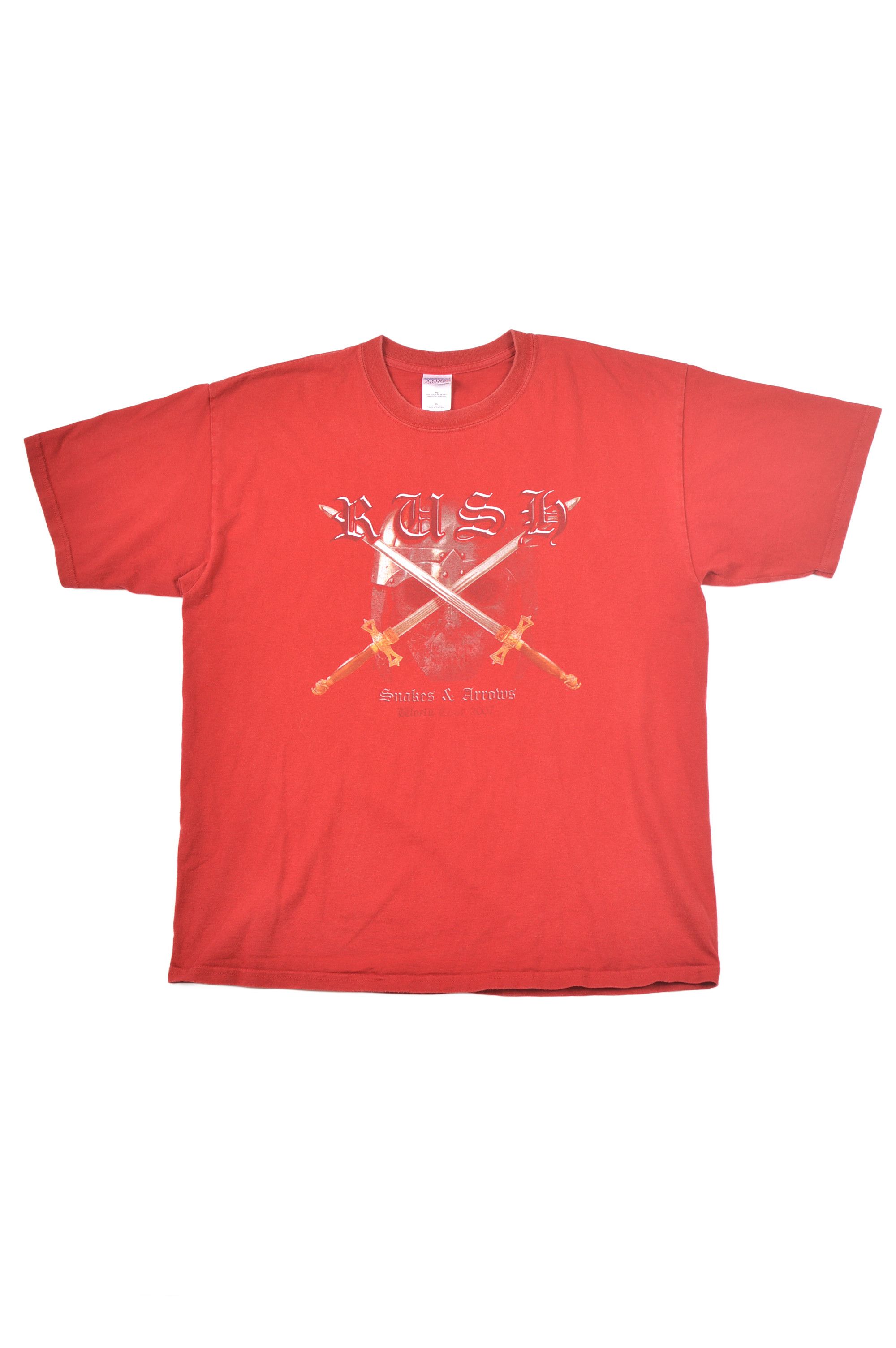 Gildan Rush Snakes & Arrows World Tour 2007 Rock T-Shirt
