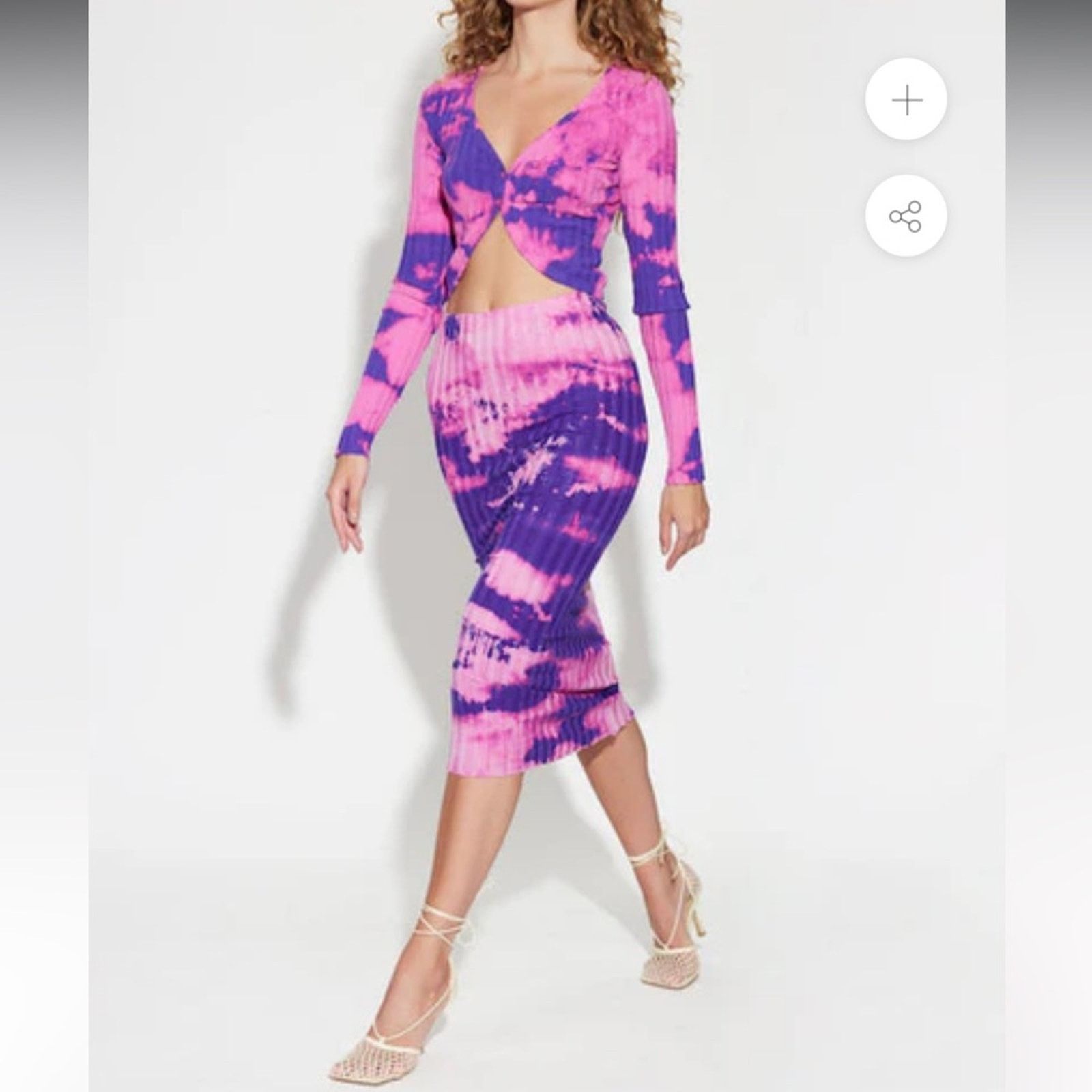 COTTONCITIZEN 170 NWT Cotton Citizen $175 Tie-Dye Midi Skirt Size M Size 30" / US 8 / IT 44 - 2 Thumbnail