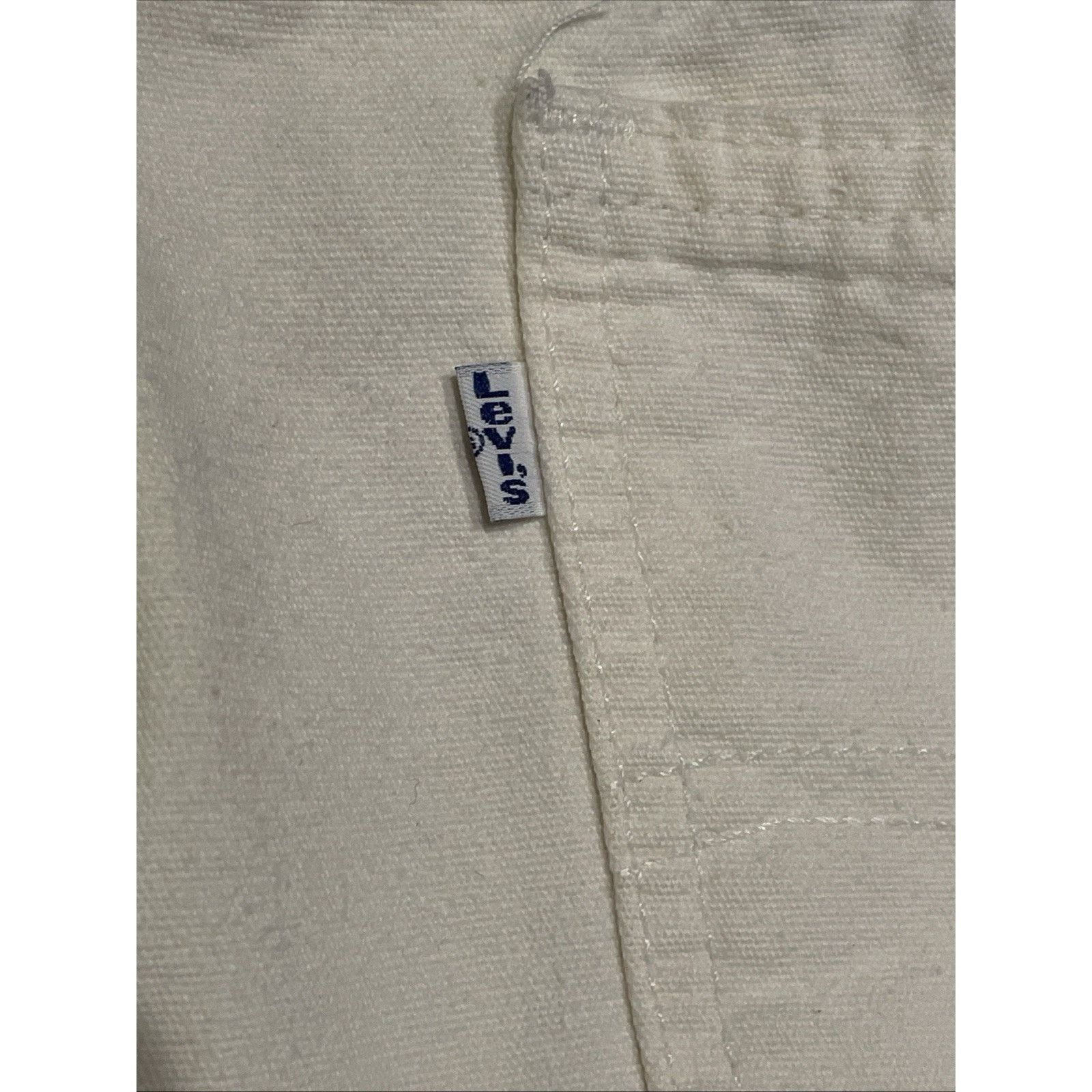 Levi's Vintage 1960s White W/White Tab Levi Strauss Jeans 34x32 Size US 34 / EU 50 - 16 Thumbnail