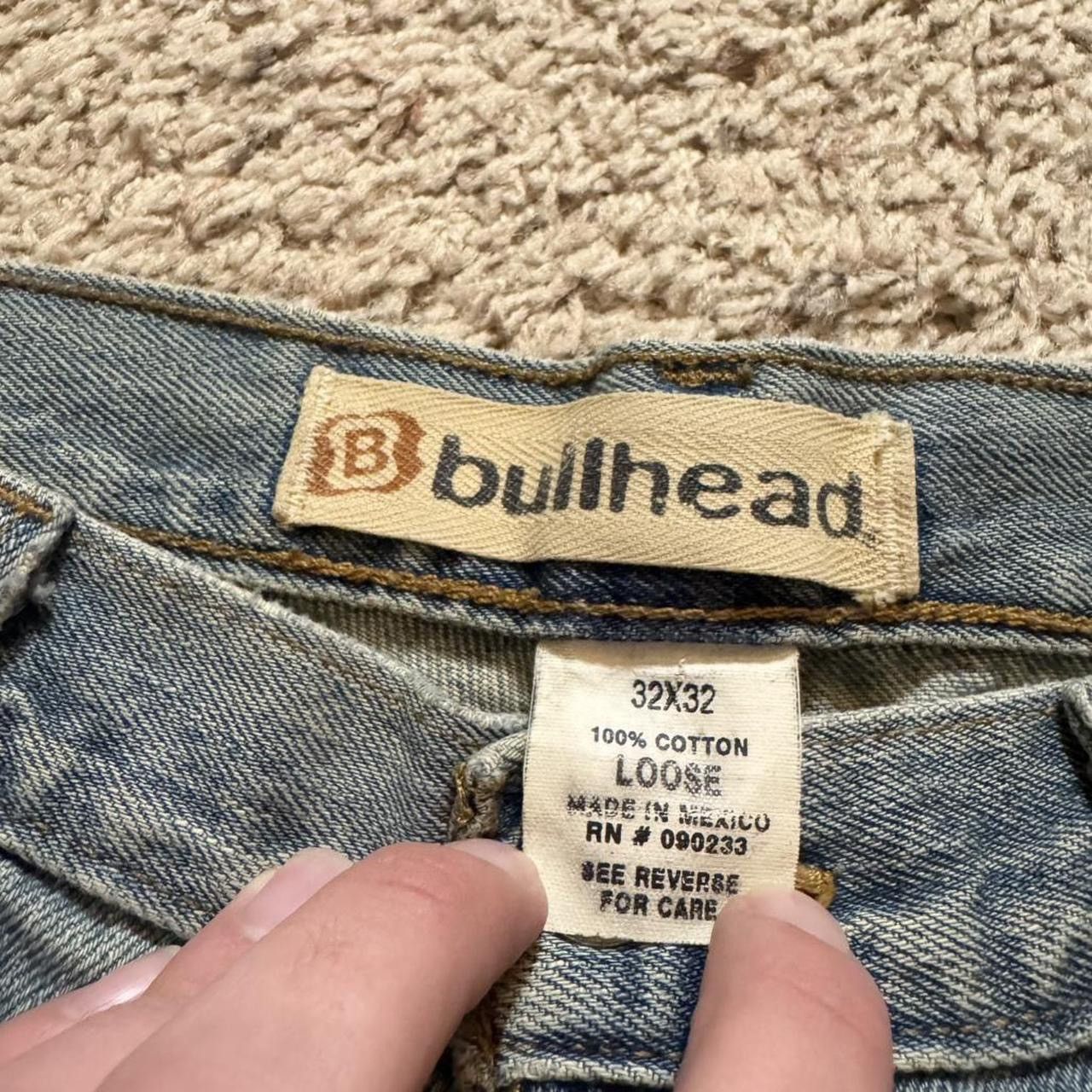 Bullhead Denim Co. Y2K Vintage Bullhead Wide Leg Baggy Streetwear Jeans 34" Size US 34 / EU 50 - 7 Thumbnail