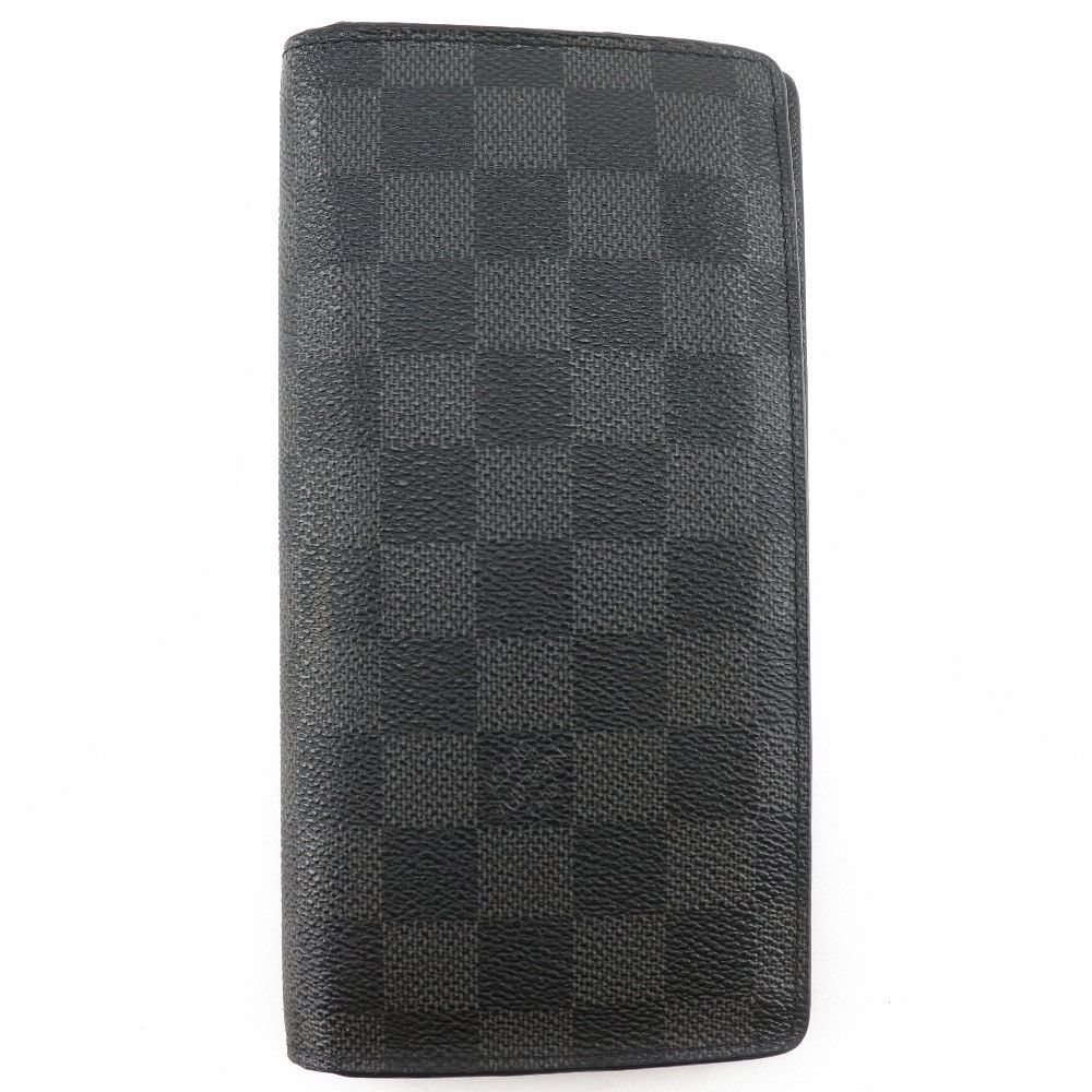 Louis Vuitton Louis Vuitton Louis Vuitton Portefeuille Brazza Damier Graphite Long Wallet Textile Long Wallet N62665 DUTY FREE for USA Size ONE SIZE - 1 Thumbnail