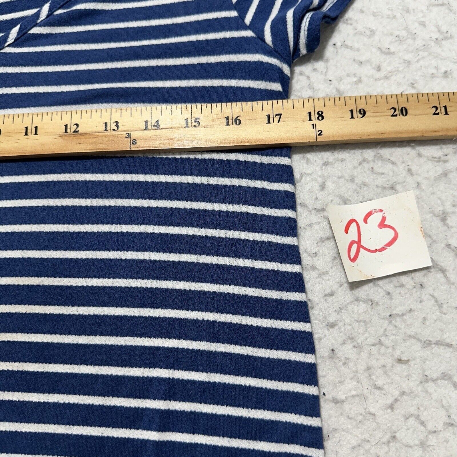 Other Olivia Rae Small Short Sleeve Shift Maxi Dress Blue Striped Size S / US 4 / IT 40 - 7 Thumbnail