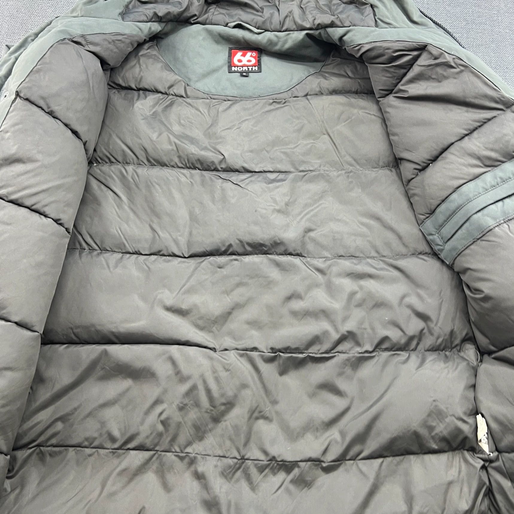 Vintage 66 Degree North Borsmork Goose Down Parka Jacket Mens Medium Hooded Gray Jacket Size US M / EU 48-50 / 2 - 2 Thumbnail