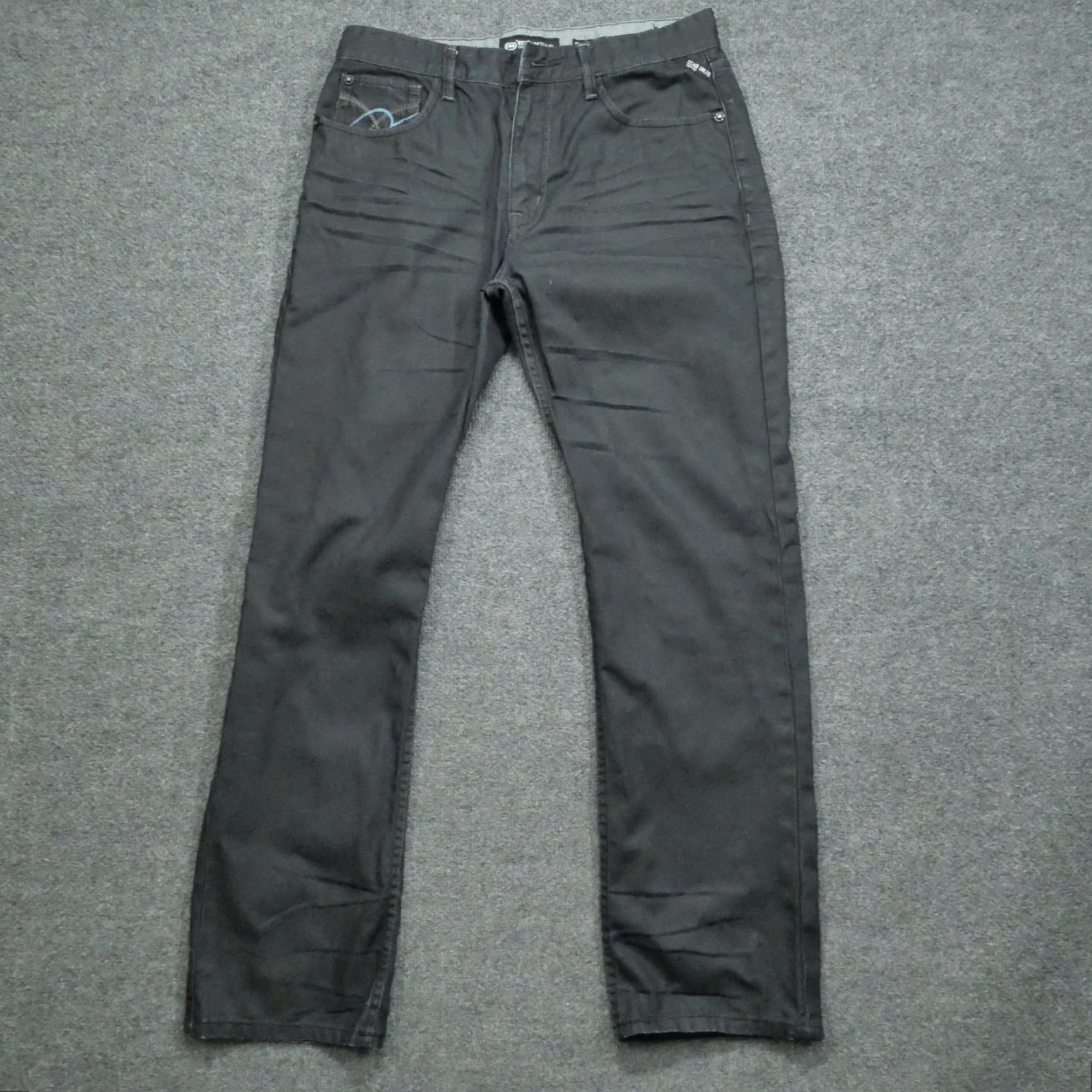 Ecko Unltd. VINTAGE Ecko Unltd. Jeans Men 34 34x32 Blue Dark Wash Straight Leg 5-Pocket Denim Cotton Zip Size US 34 / EU 50 - 2 Thumbnail