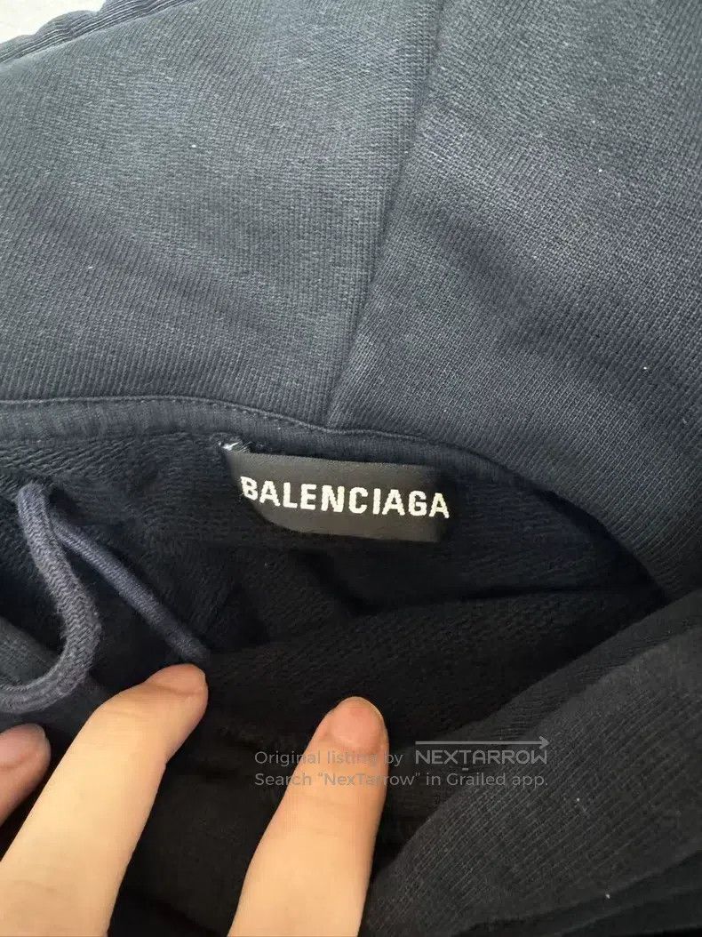 Balenciaga Balenciaga Back large logo sweatshirt hooded print Size US L / EU 52-54 / 3 - 3 Thumbnail