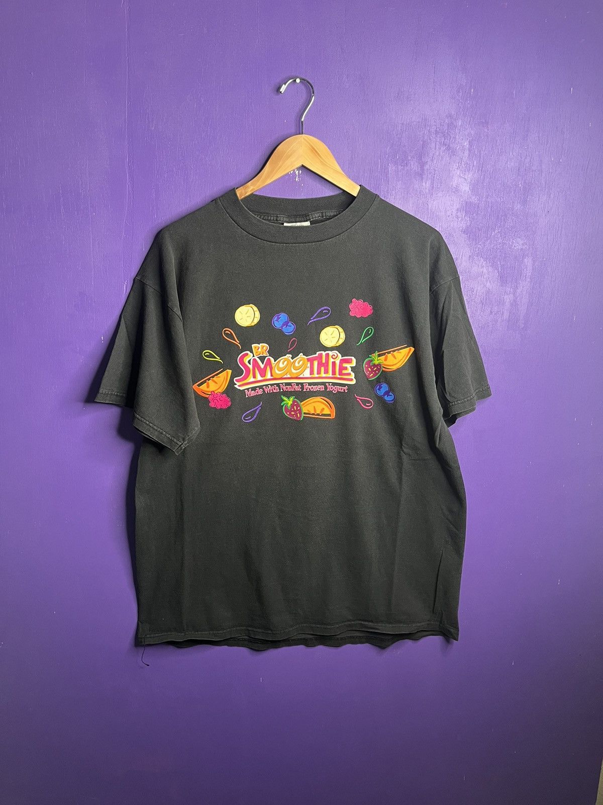 Vintage Vintage 90s Baskin robins smoothie promo t-shirt Size US XL / EU 56 / 4 - 1 Thumbnail