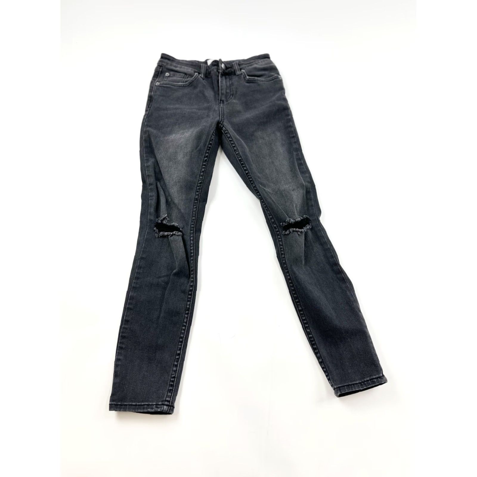Vintage Amuse Society Jeans Women Black Skinny Distressed 25 Regular Women Size 42" / US 20 - 2 Thumbnail
