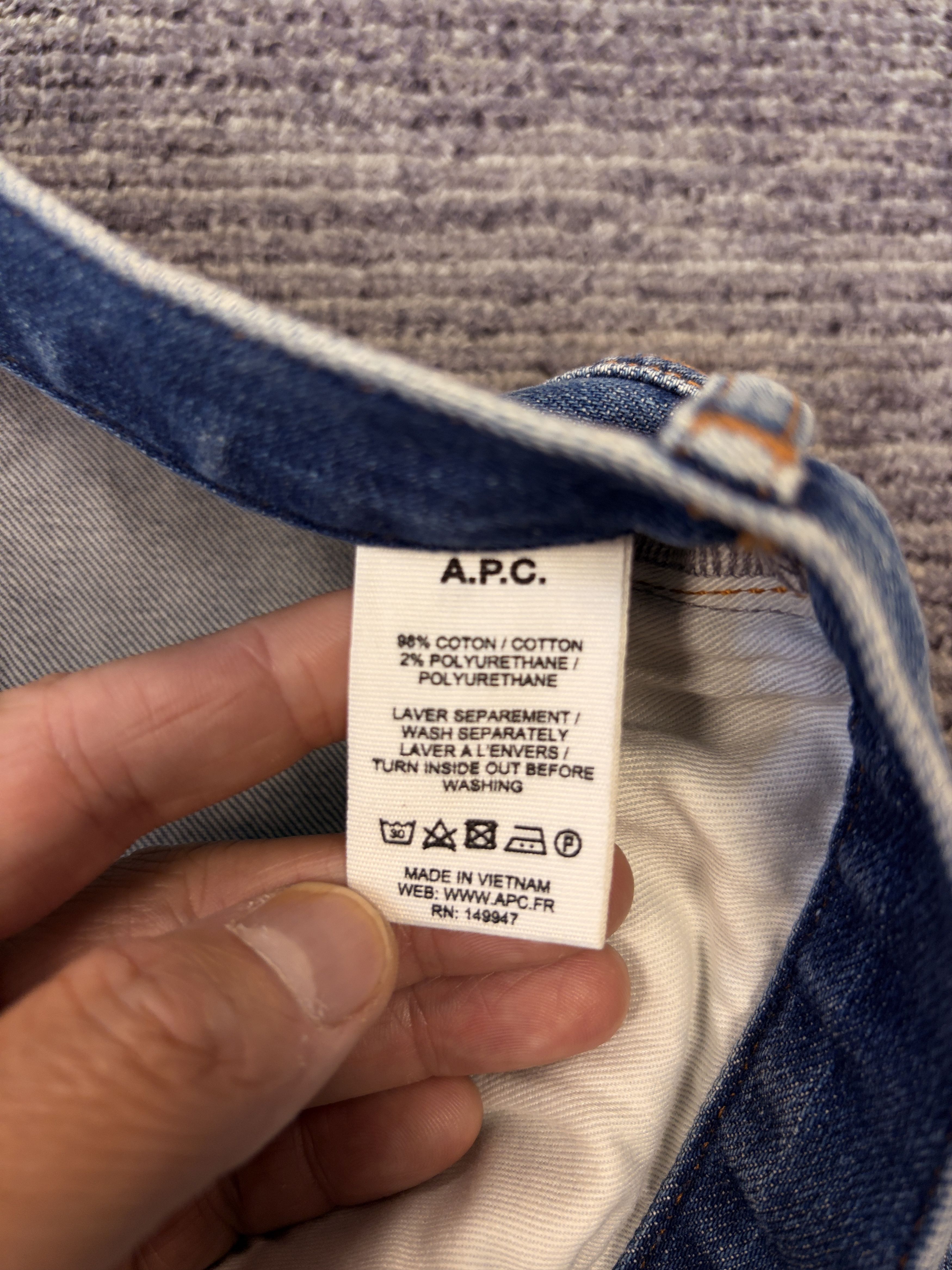 A.P.C. APC NEW STANDARD DENIM Size US 32 / EU 48 - 3 Thumbnail