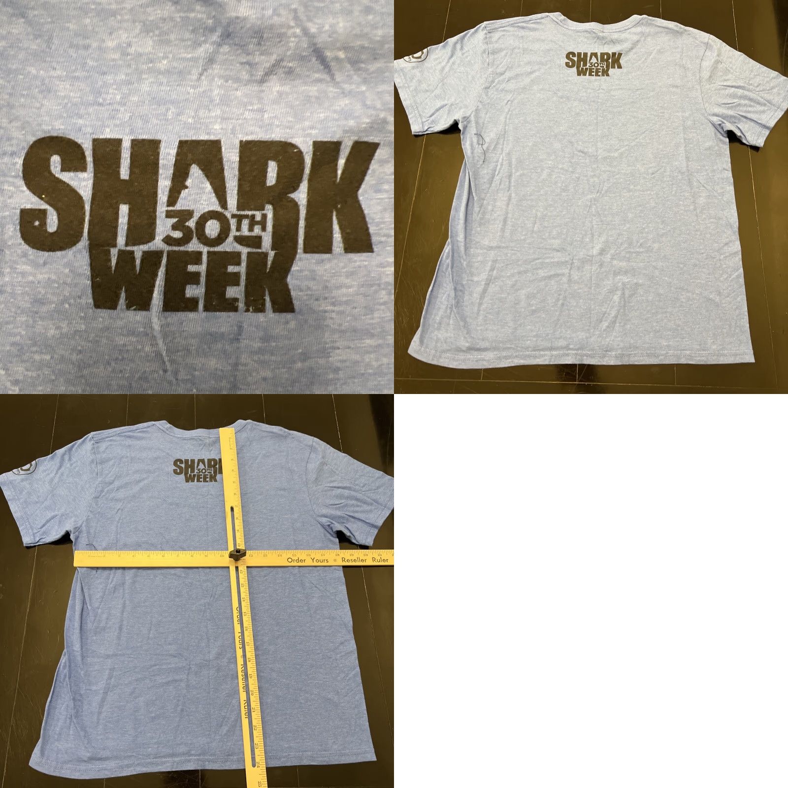 Vintage Shark Week 80s District Shirt S Men Blue Short Sleeve Logo Graphic Knit Cotton Blend Preshrunk Vintage Style Size US S / EU 44-46 / 1 - 8 Thumbnail