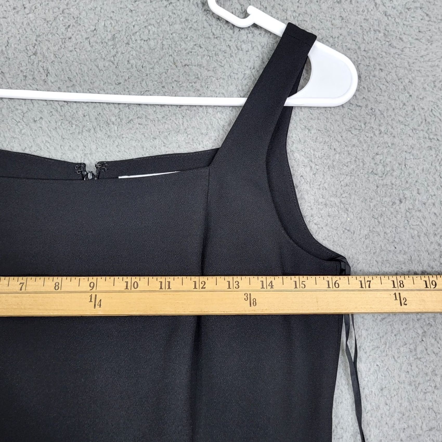Loft LOFT By Ann Taylor Women Black Sheath Dress Size 4P Petite | Short Sleeve Square Neck Casual 4P Women Dress LOFT Sheath Black Size S / US 4 / IT 40 - 2 Thumbnail