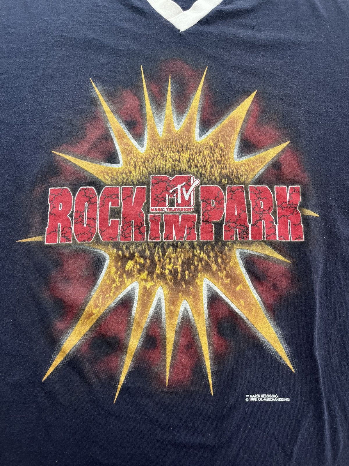 Vintage Vintage MTV Rock I’m Park ( Ringer Shirt )1998’s Tour tees Size US XL / EU 56 / 4 - 6 Thumbnail
