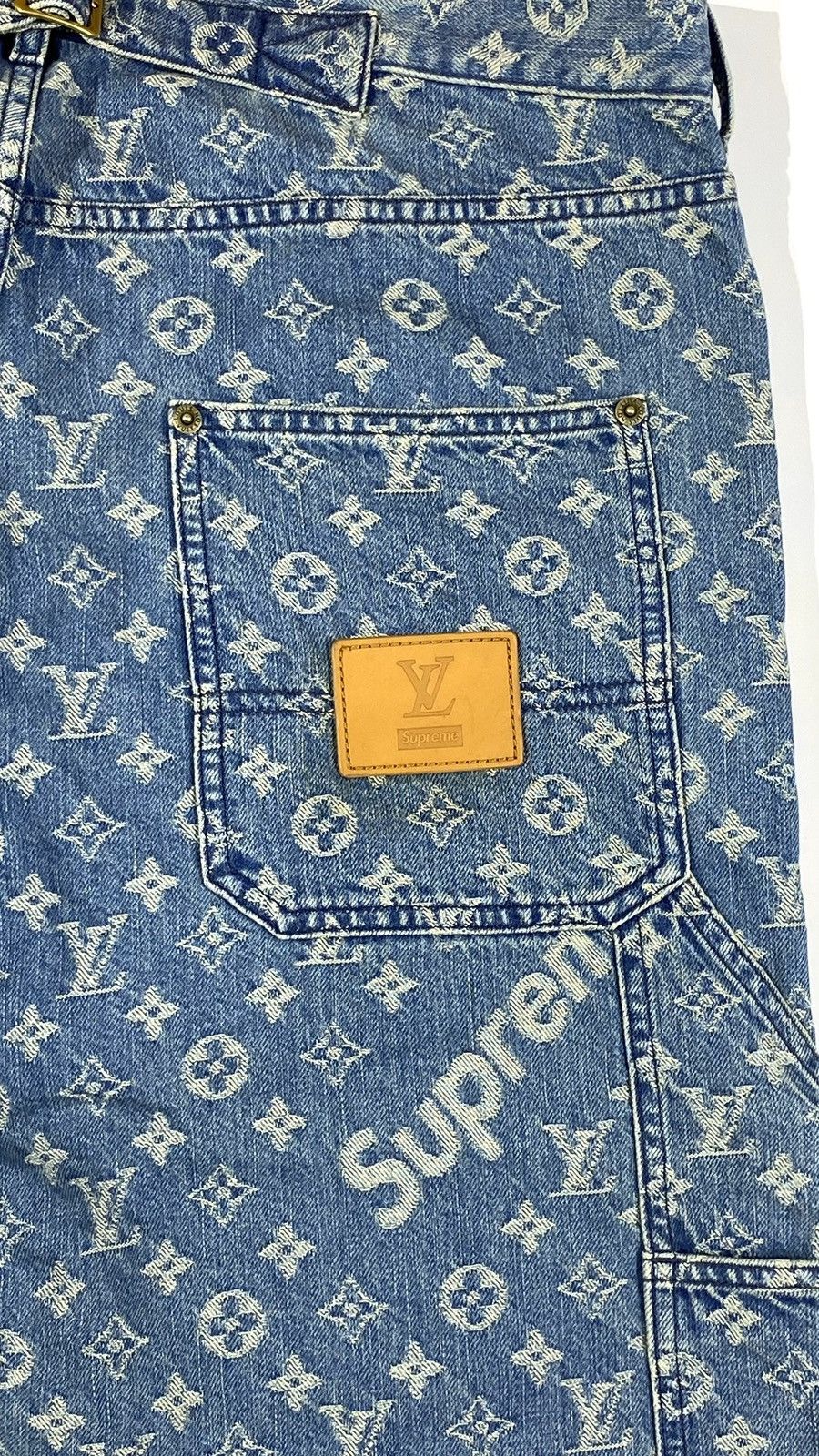 Louis Vuitton × Supreme Louis Vuitton X SUPREME 1 OF 1 Sample Carpenter Denim Jeans Size US 30 / EU 46 - 16 Thumbnail