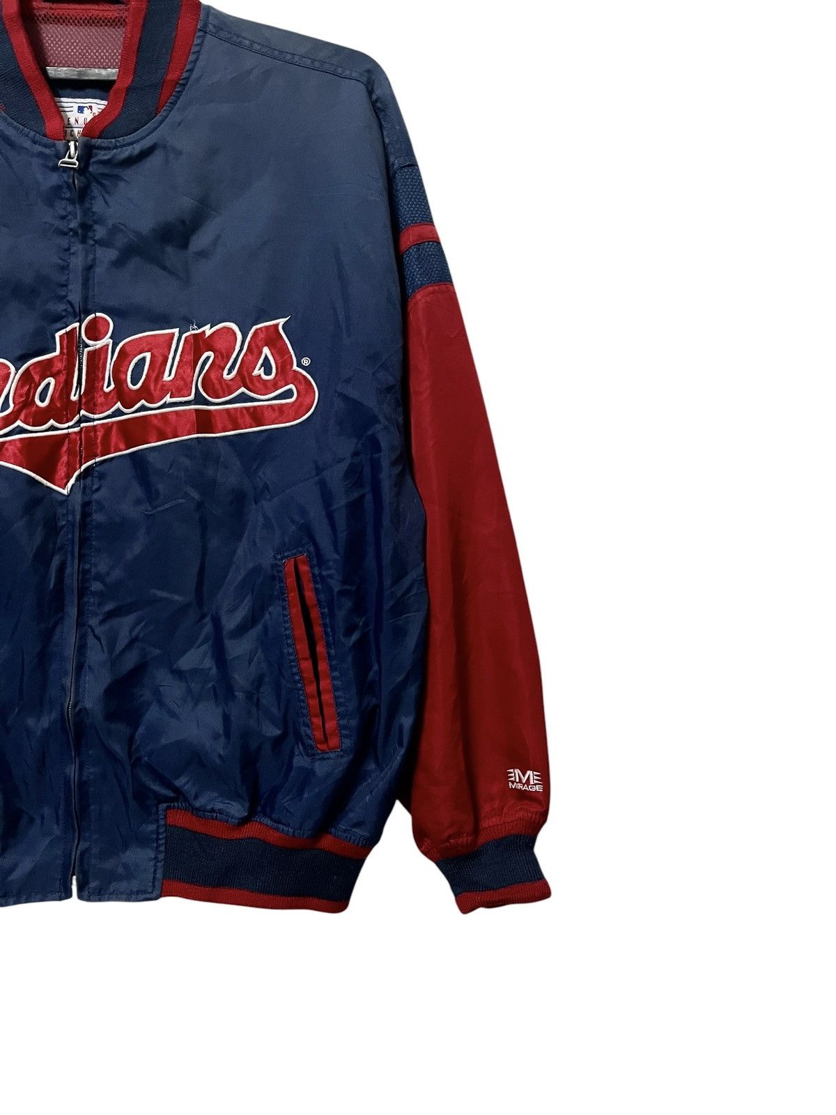MLB × Vintage 🔥Vtg Cleveland Indians Light Jacket Size US L / EU 52-54 / 3 - 3 Thumbnail