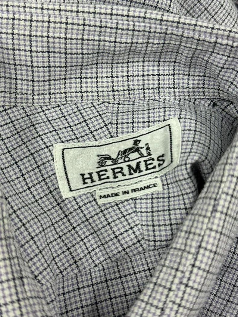 Hermes Hermes size 38 Plaid Shirt Long Sleeve Top Size US S / EU 44-46 / 1 - 4 Thumbnail