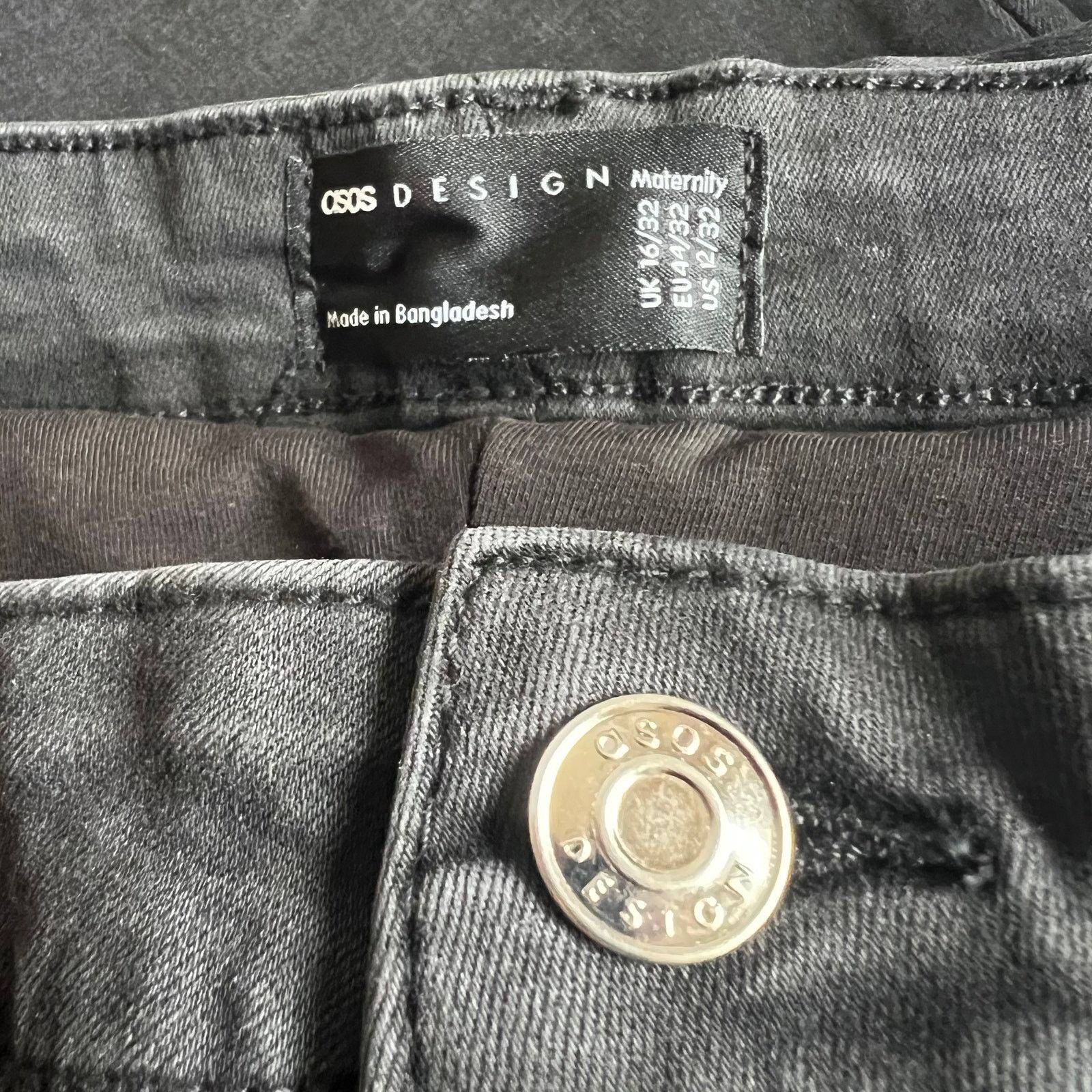 Asos Asos Washed Black Maternity Ultimate Skinny Jeans, US12 Size 34" / US 12 / IT 48 - 4 Thumbnail