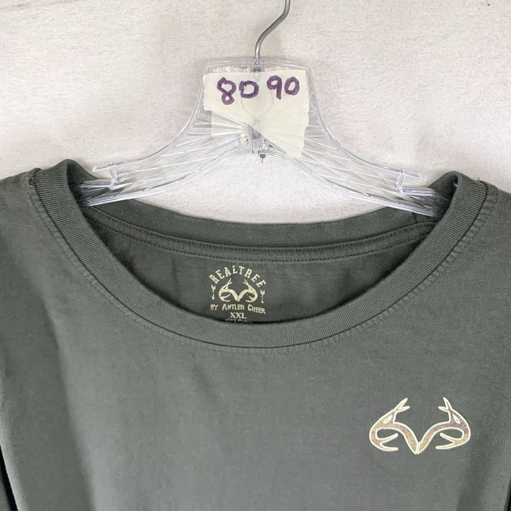 Realtree Realtree Edge Men's T-Shirt 2XL Crew Neck Long Sleeve Olive Green Cotton Outdoor Fishing Logo Size US XXL / EU 58 / 5 - 5 Thumbnail