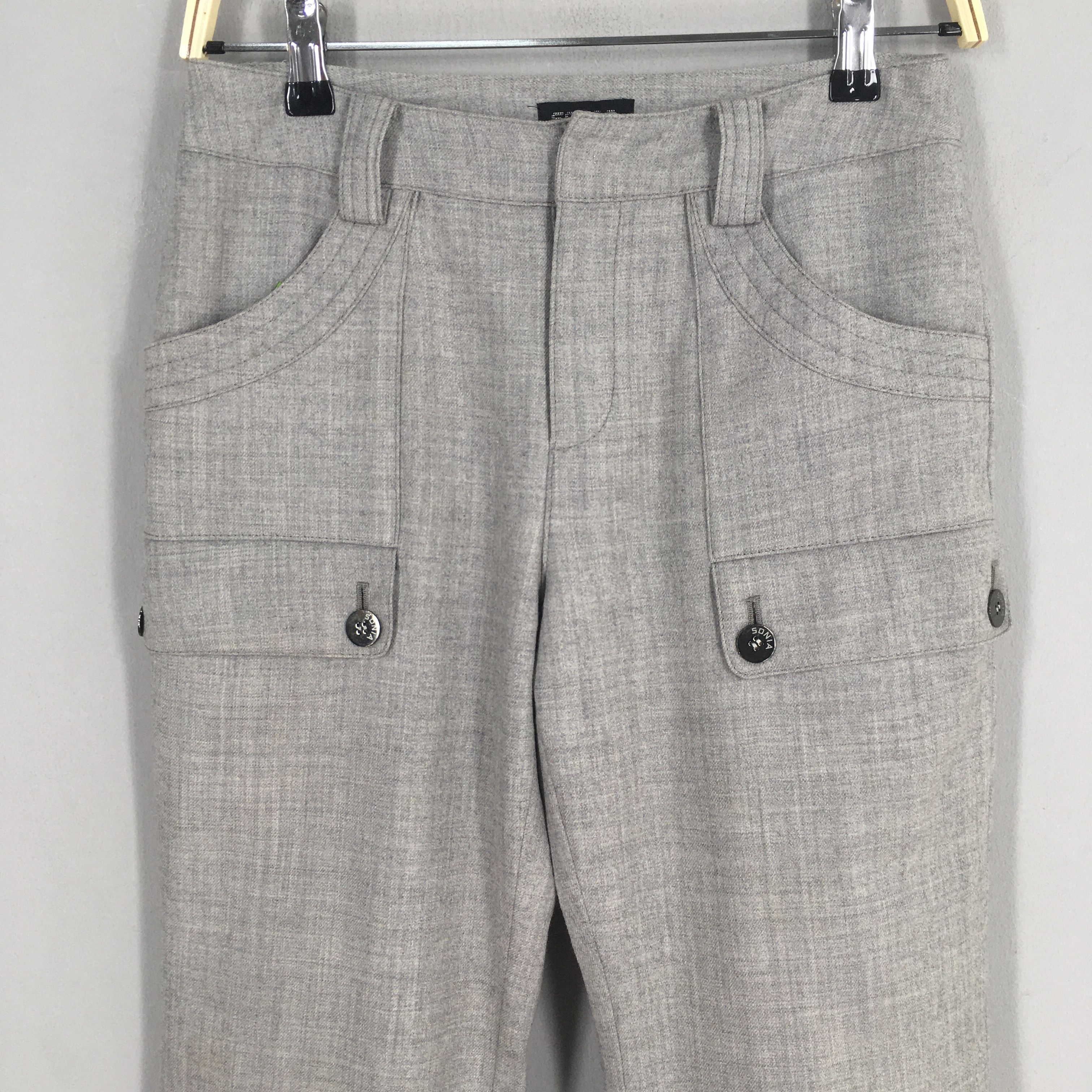 Sonia Rykiel Size 27x28.5 Sonia Rykiel Casual Bootcut Flared Pants S1669 Size 27" / US 4 / IT 40 - 2 Thumbnail