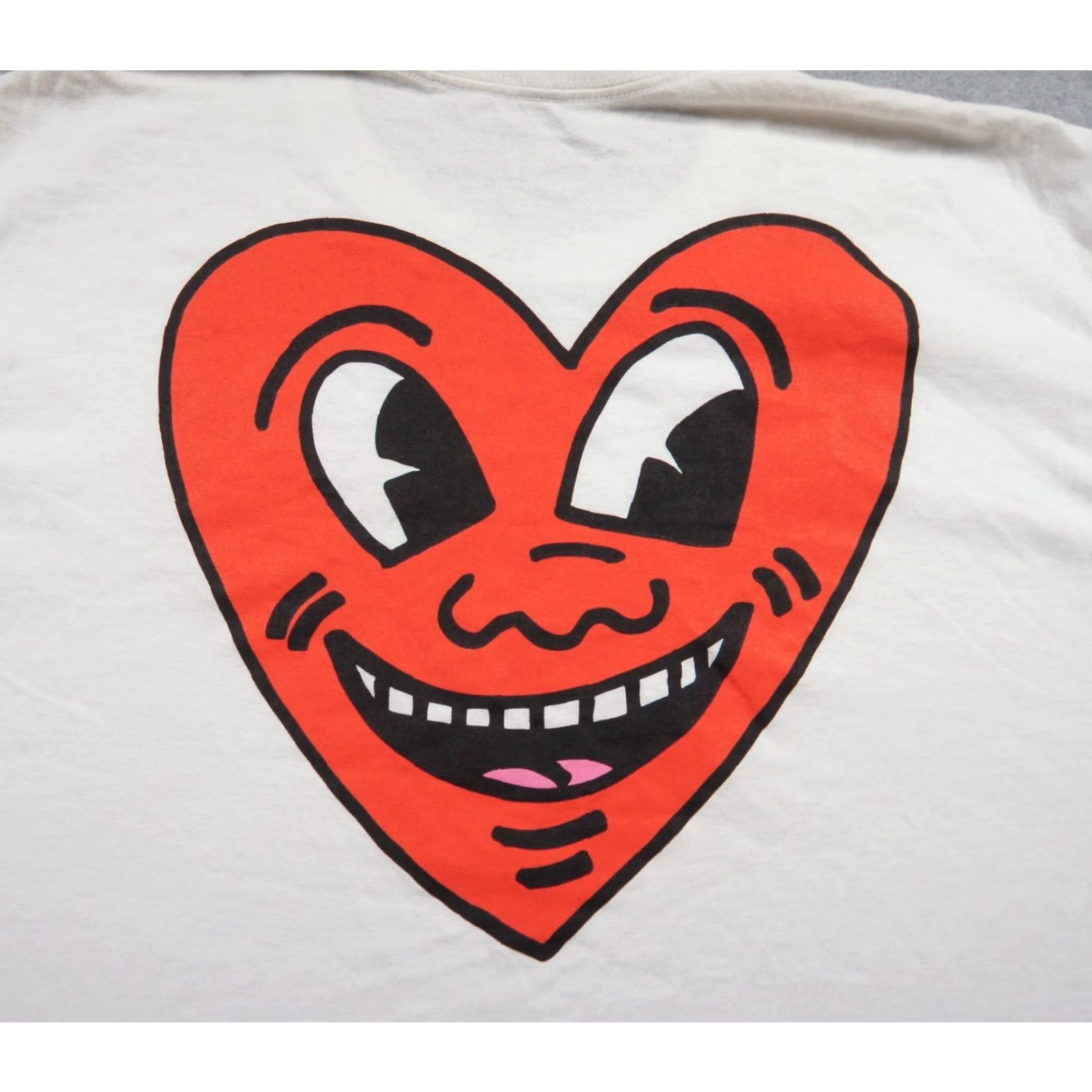 Vintage Keith Haring Shirt Mens Large White Red Heart Art Graphic Tee Streetwear NEW Size US L / EU 52-54 / 3 - 5 Thumbnail