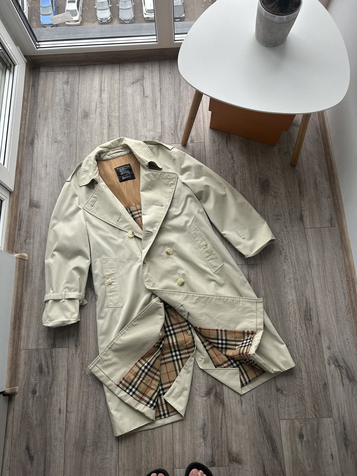 Burberry Vintage 90’s Burberry’s nova check men’s trench coat Size US L / EU 52-54 / 3 - 3 Thumbnail