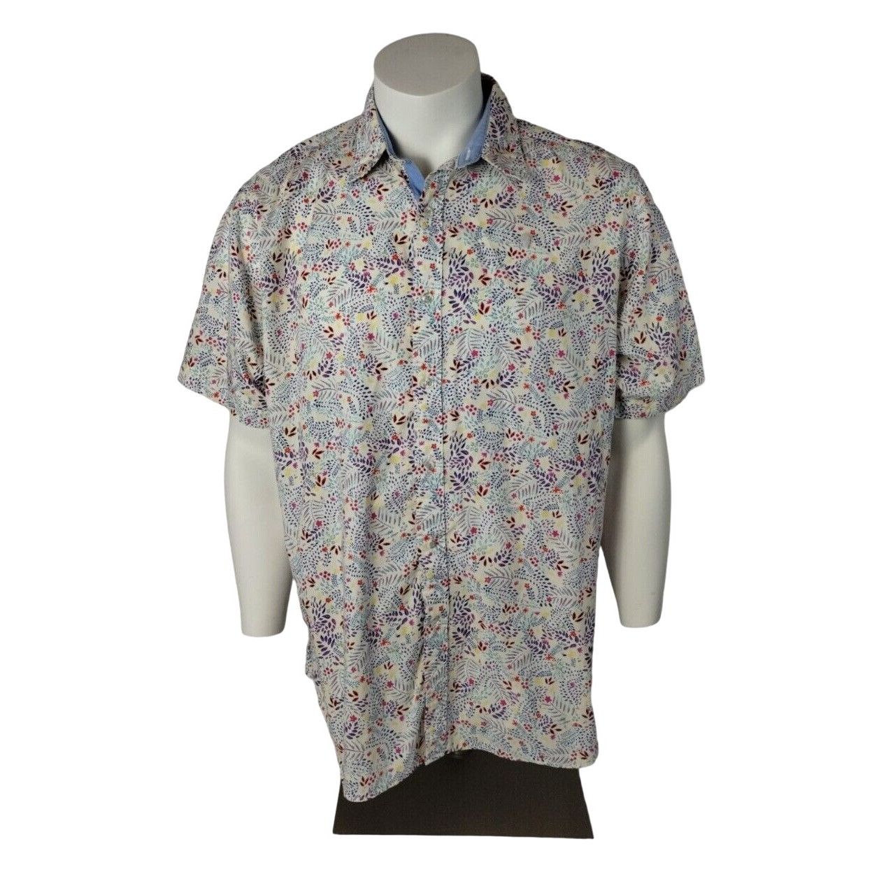 Cremieux Daniel Cremieux Colorful Mens Button Down Short Sleeve Shirt Size US XL / EU 56 / 4 - 2 Thumbnail
