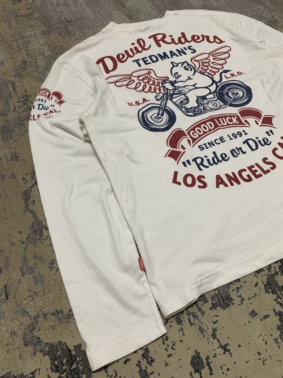 Tedman Vintage 90s Tedman Shirt Red Devil Riders Ride Or Die Size US M / EU 48-50 / 2 - 7 Thumbnail