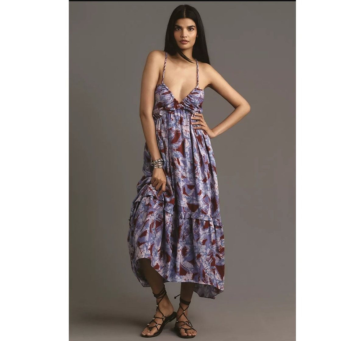 Anthropologie DAILY PRACTICE Dress Bowline Midi Women's XS Blue A-Line  Sleeveless Bow Anthropologie by | Grailed