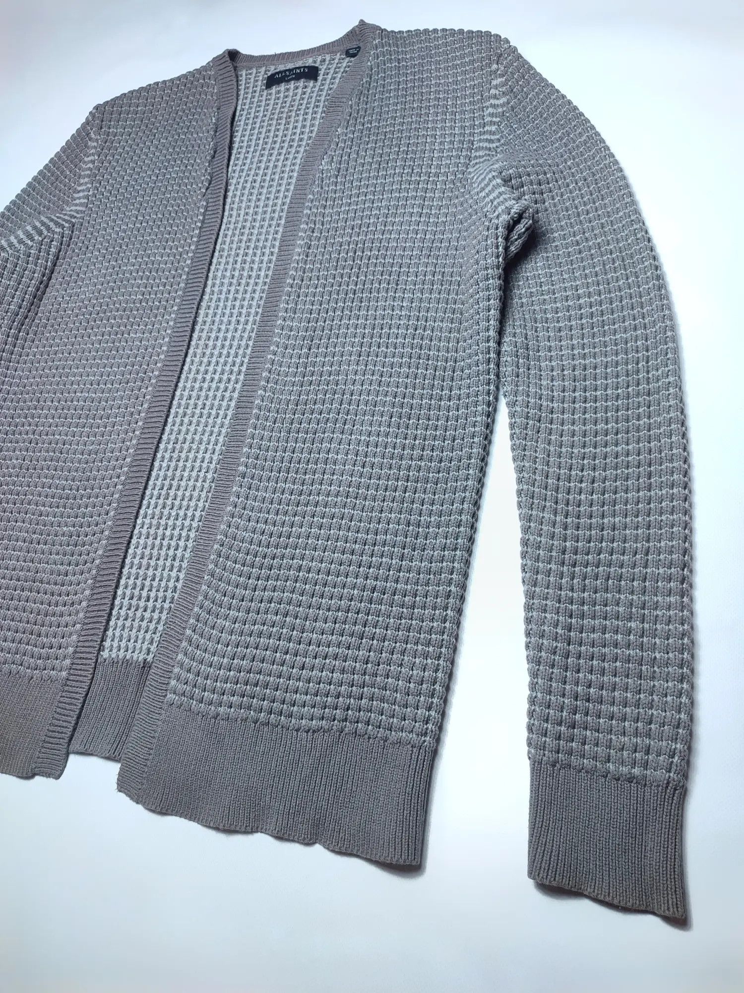 Allsaints Allsaints Open Waffle Heavy Cardigan Size US L / EU 52-54 / 3 - 6 Thumbnail