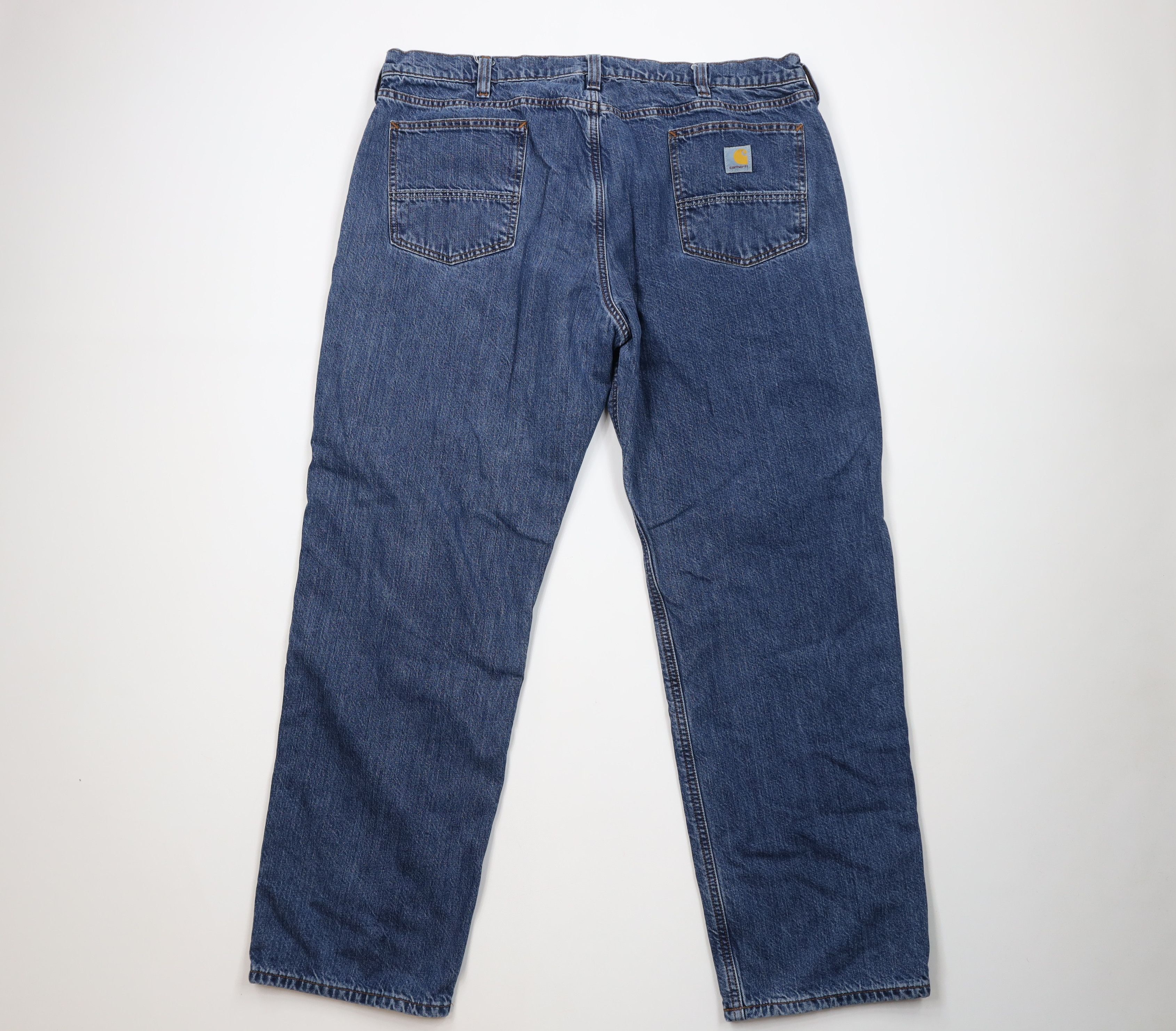 Carhartt Vintage Carhartt Fit Flannel Lined Wide Leg Jeans Blue Size US 42 / EU 58 - 9 Thumbnail