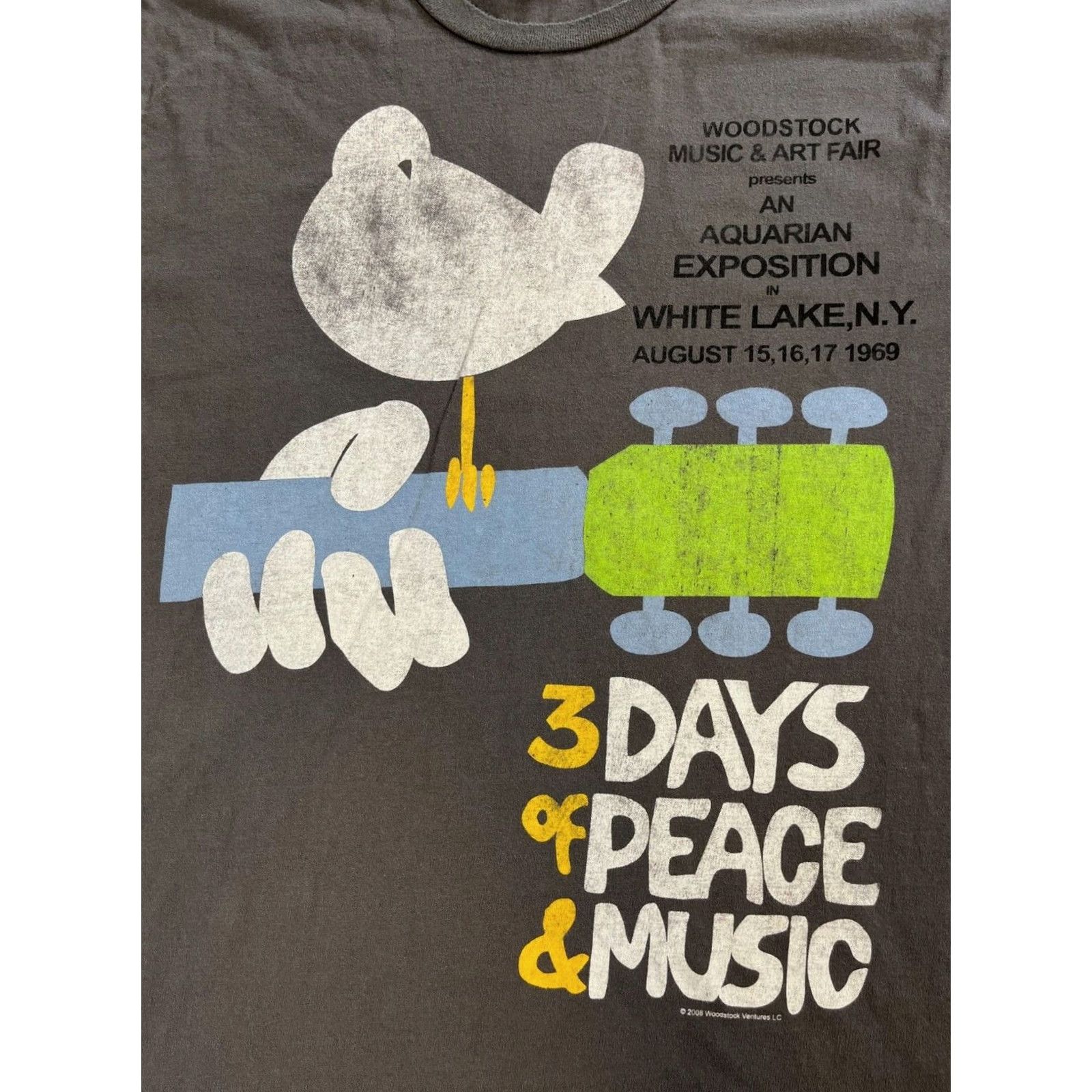 Vintage VINTAGE Woodstock Music and Art Fair Aquarian Exposition T-Shirt Sz L Mens Shirt Rock 2008 Gray Cotton Short Sleeve Crew Neck Peace Size US L / EU 52-54 / 3 - 3 Thumbnail