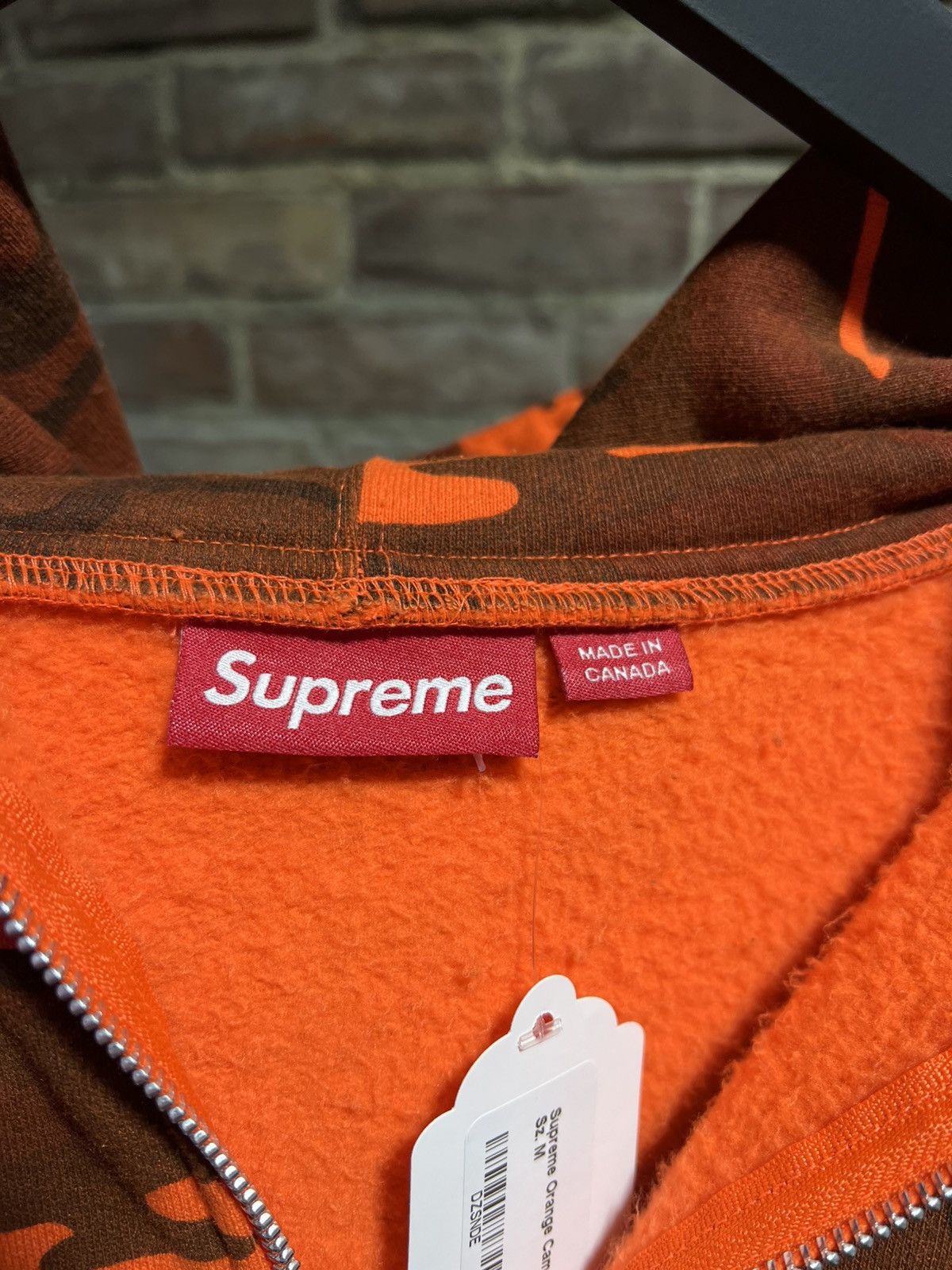 Supreme Supreme Orange Camo Zip-Up Hoodie Size US M / EU 48-50 / 2 - 3 Thumbnail