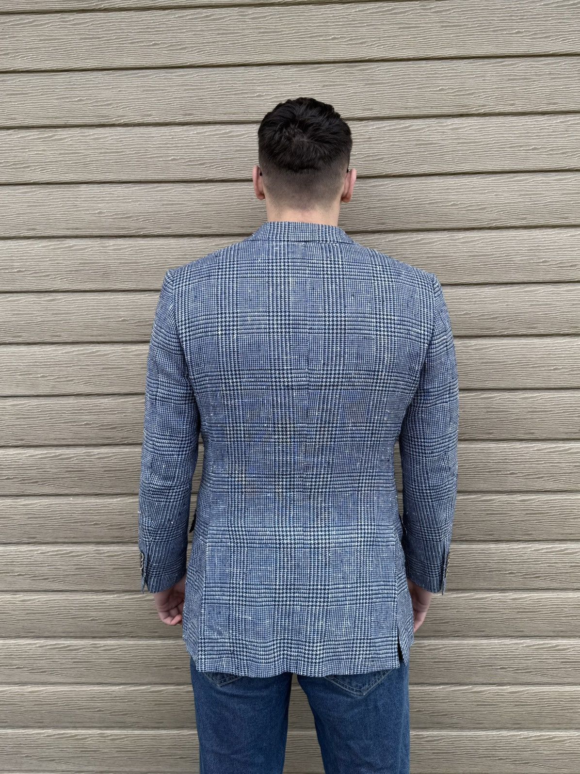 Suitsupply Suitsupply Washington VBC Plaid Blazer 42R/EU52 Silk Linen Size 42R - 3 Thumbnail