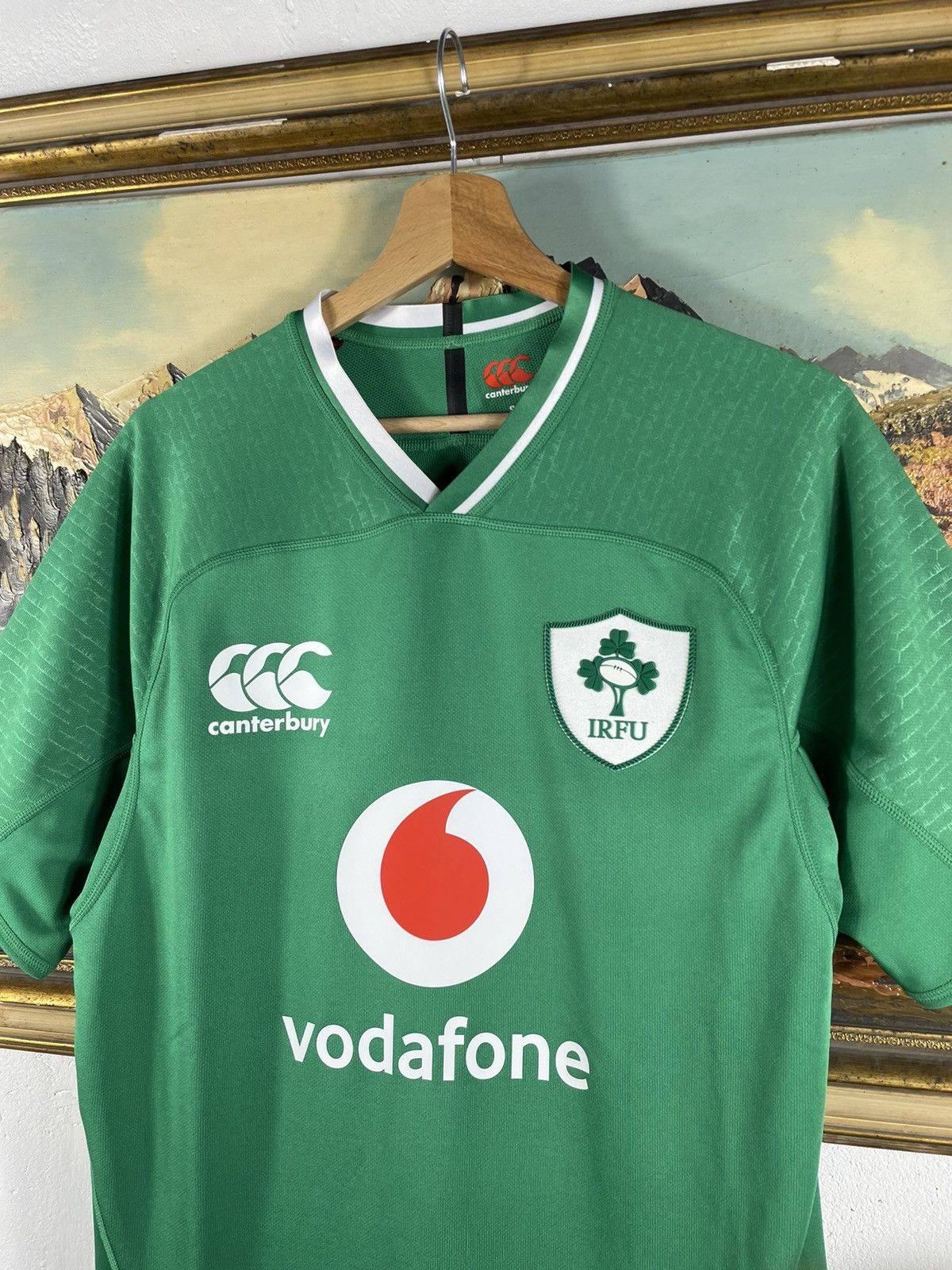 Canterbury of New Zealand × Vintage VINTAGE CANTERBURY IRELAND IRFU IRISH RUGBY JERSEY RARE Size US S / EU 44-46 / 1 - 5 Thumbnail